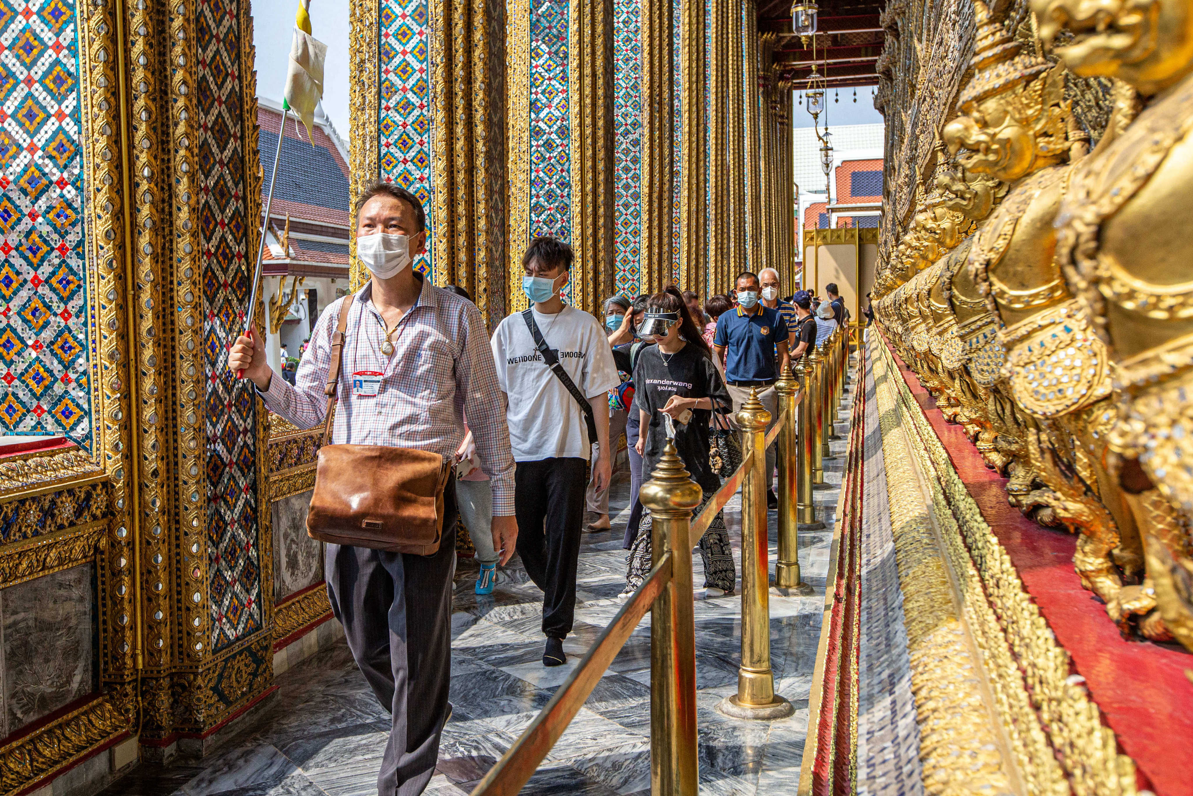Chinese tourists in Bangkok, Thailand, in February. Photo:  Xinhua