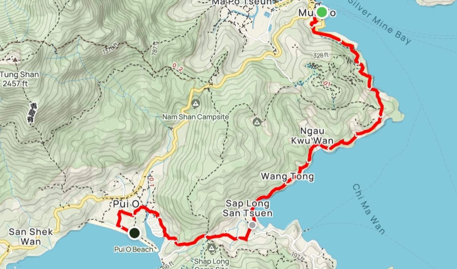 Mui Wo to Poi O hike. Photo: All Trails