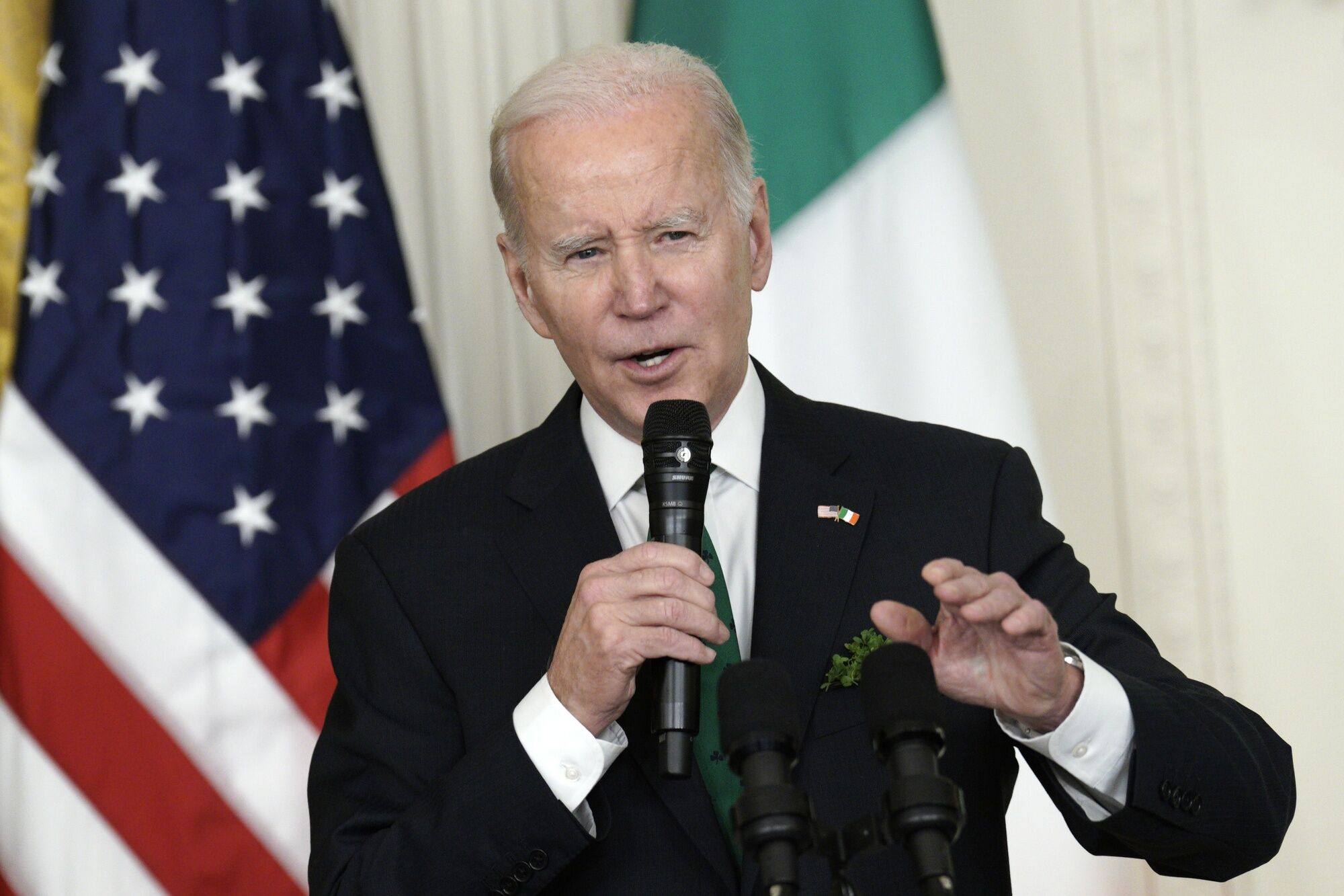 US President Joe Biden says the arrest warrant for President Vladimir Putin is justified. Photo: Bloomberg