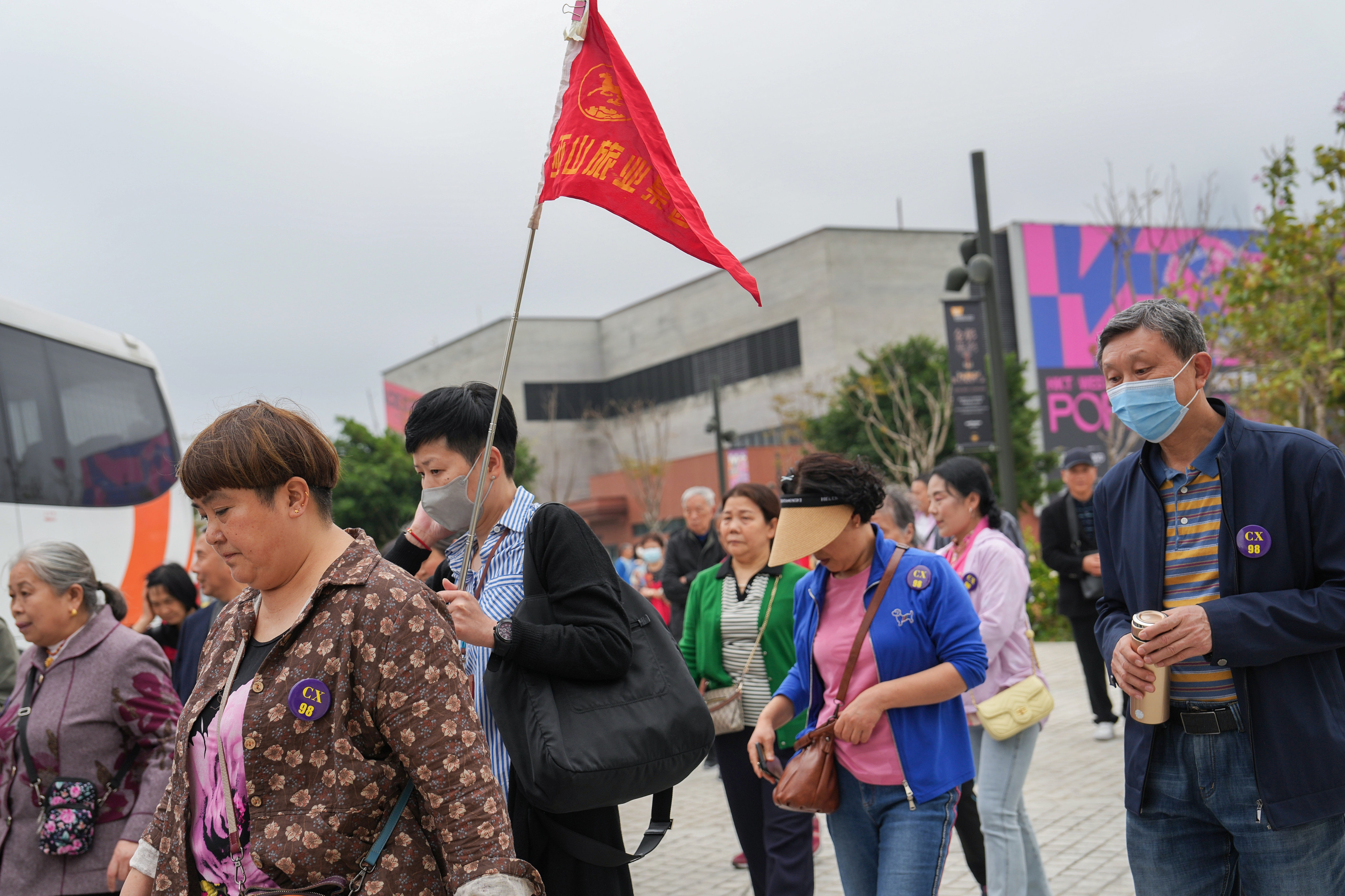 Mainland Chinese tourists arrive in Hong Kong’s West Kowloon Cultural District. Photo: Elson Li
