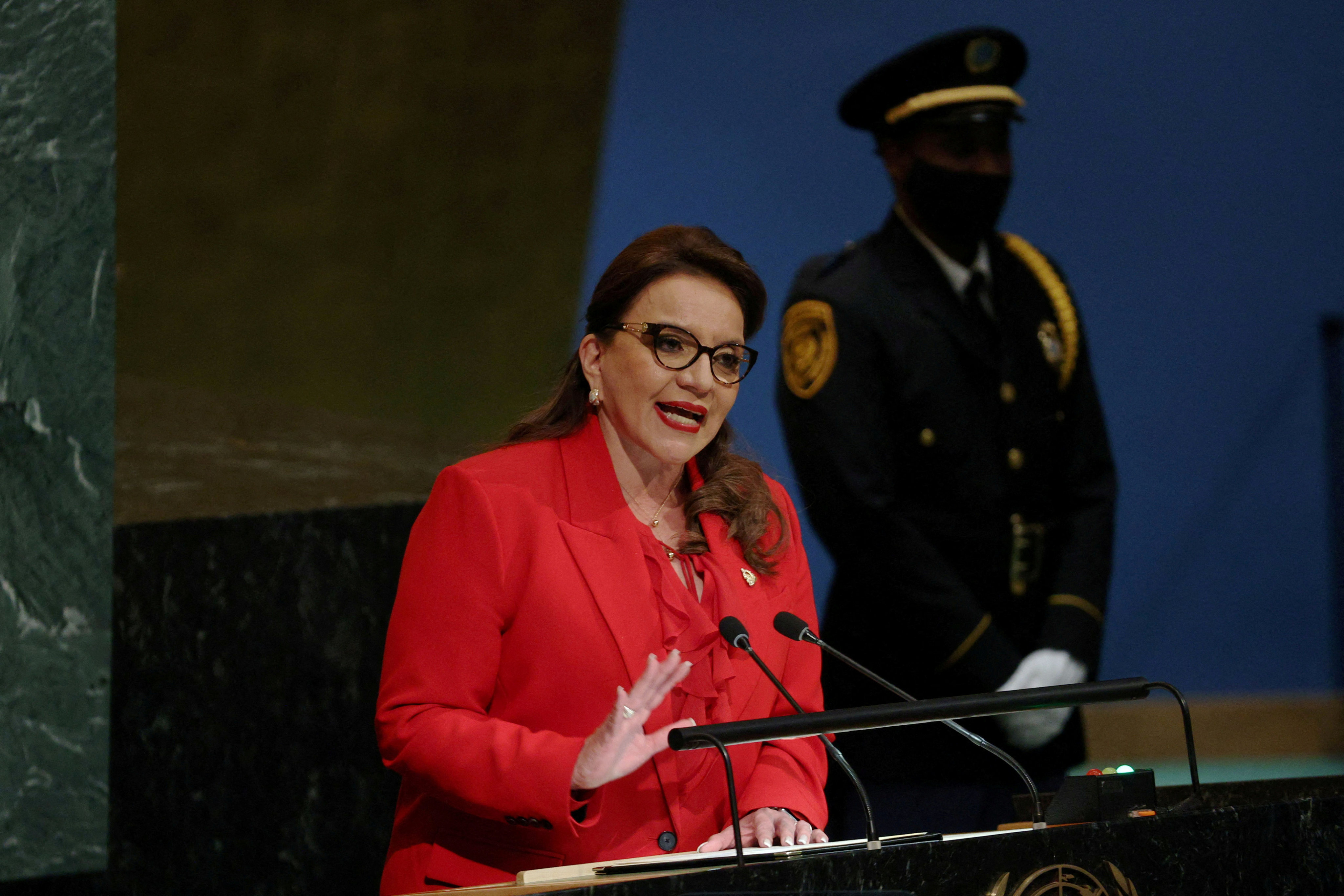 Honduras President Xiomara Castro, who recently announced that she had instructed the country’s foreign ministry to establish formal diplomatic relations with the People’s Republic of China. Photo: Reuters