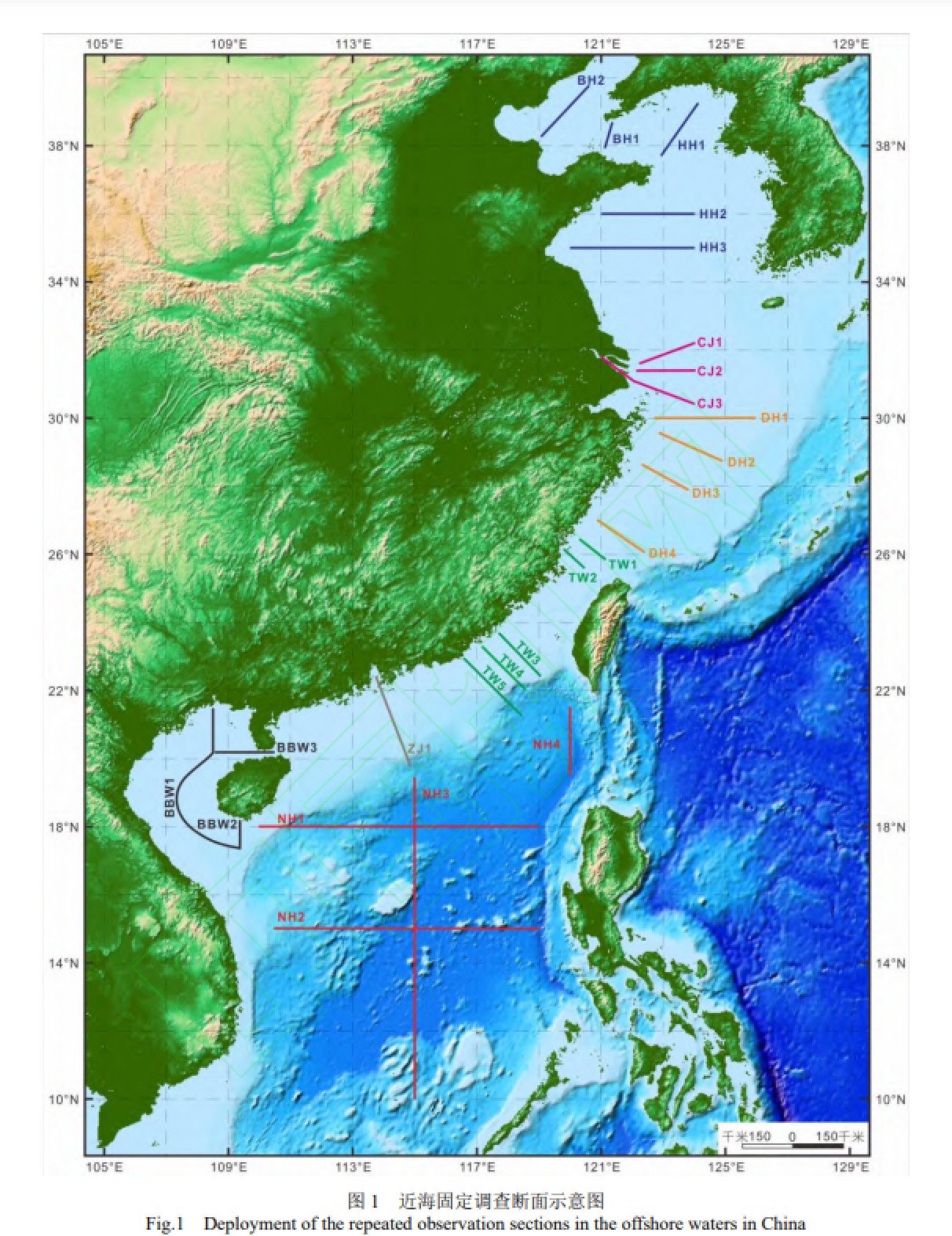 Five reference sections are located in the busy Taiwan Strait. Photo: Handout