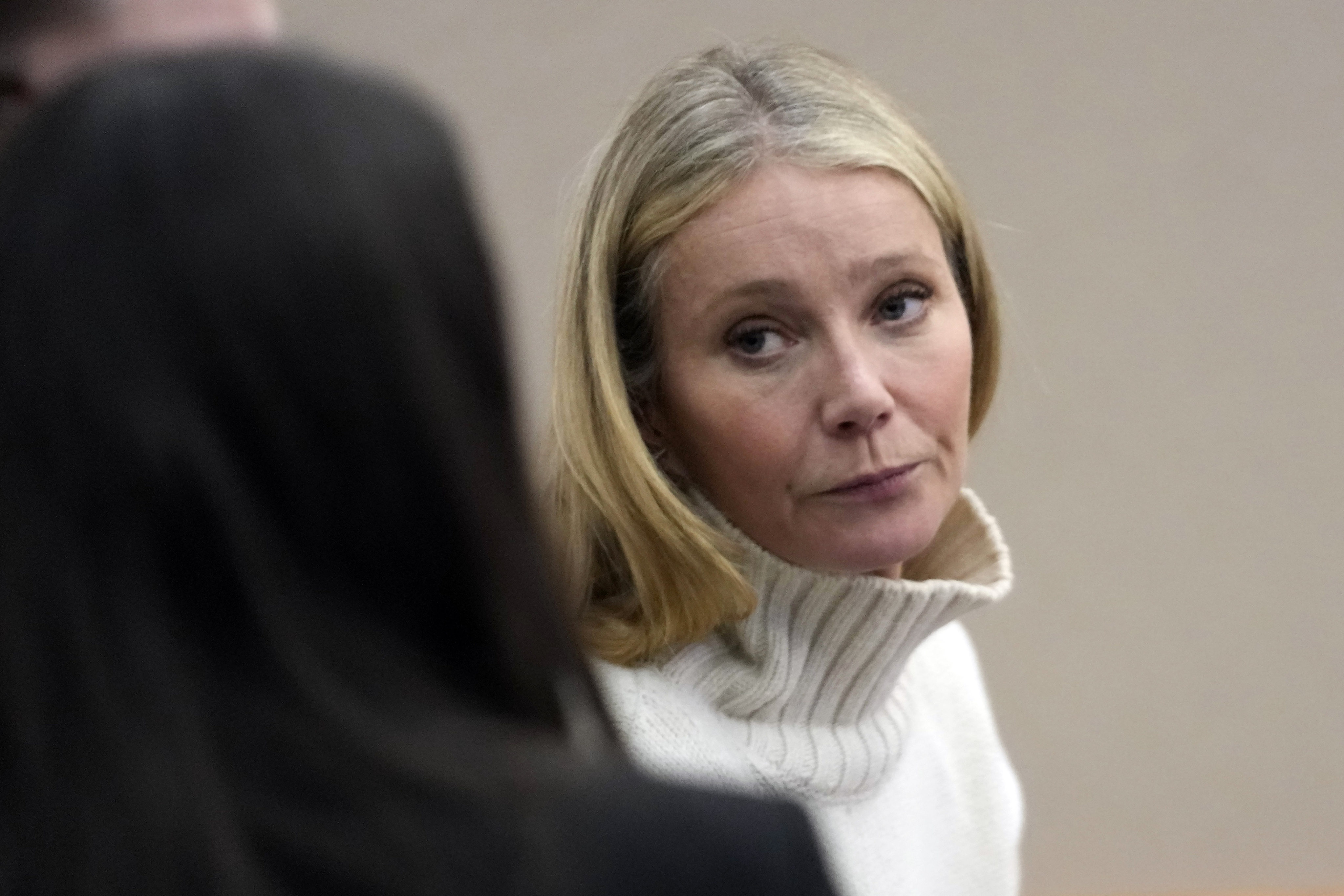 Gwyneth Paltrow is seen in court in Park City, Utah, on Tuesday. Photo: AP