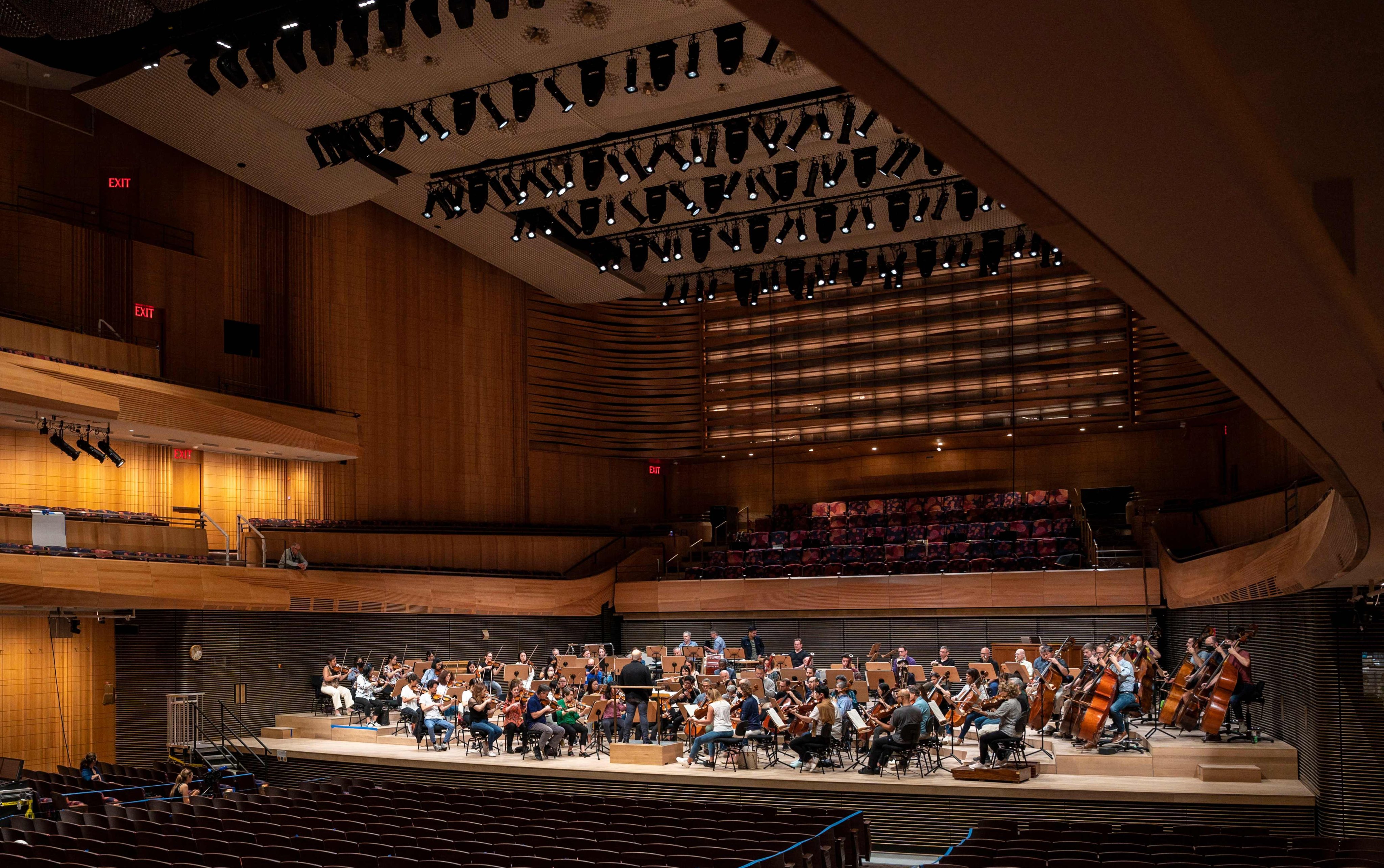 The New York Philharmonic rehearsing in New York last year. Photo: AFP
