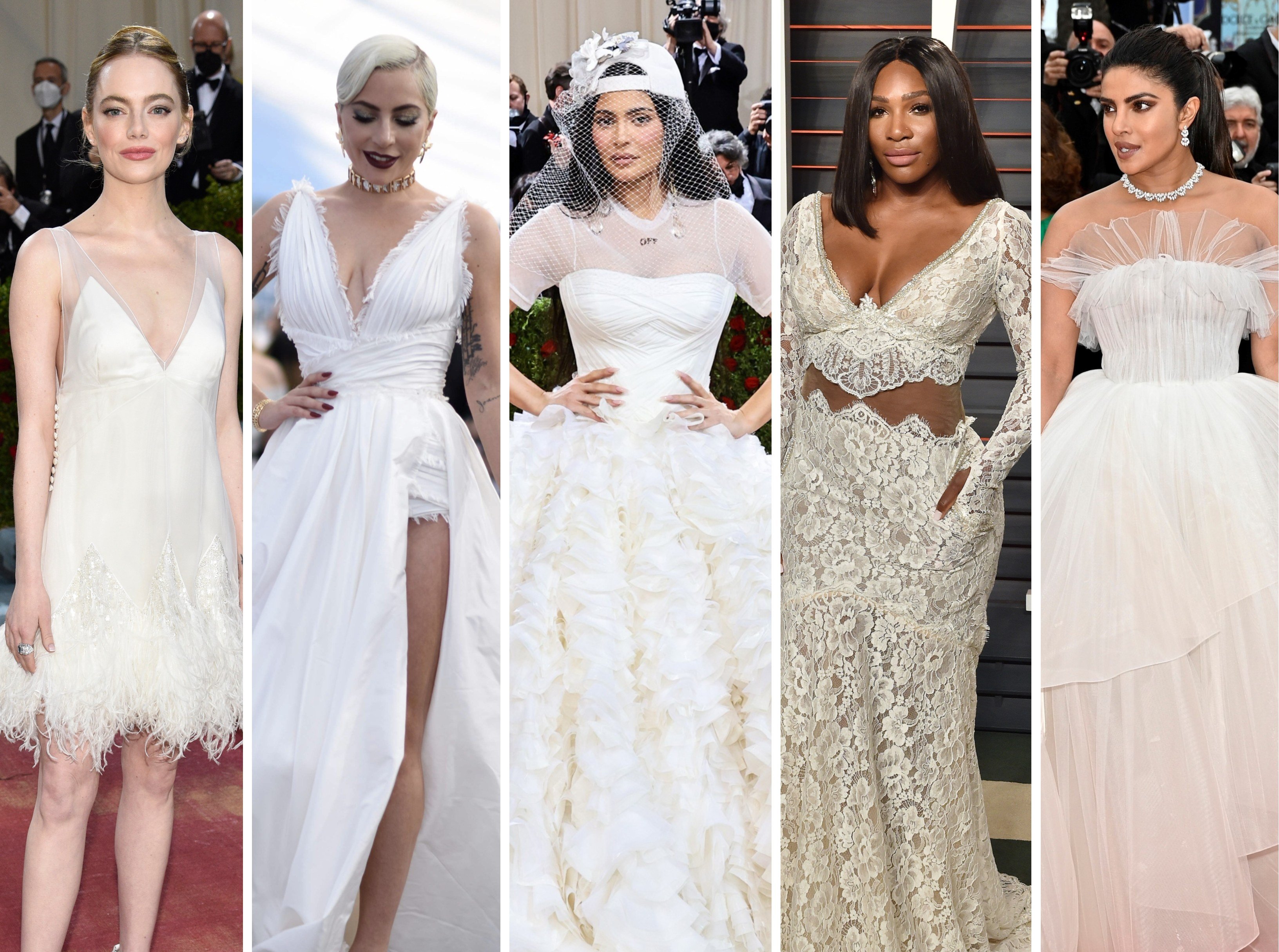 16 stars who wore actual wedding dresses on the red carpet: from Beyoncé's  Grammys bridal look and Lady Gaga's Dior haute couture gown, to Kylie  Jenner's Off White ensemble at the Met