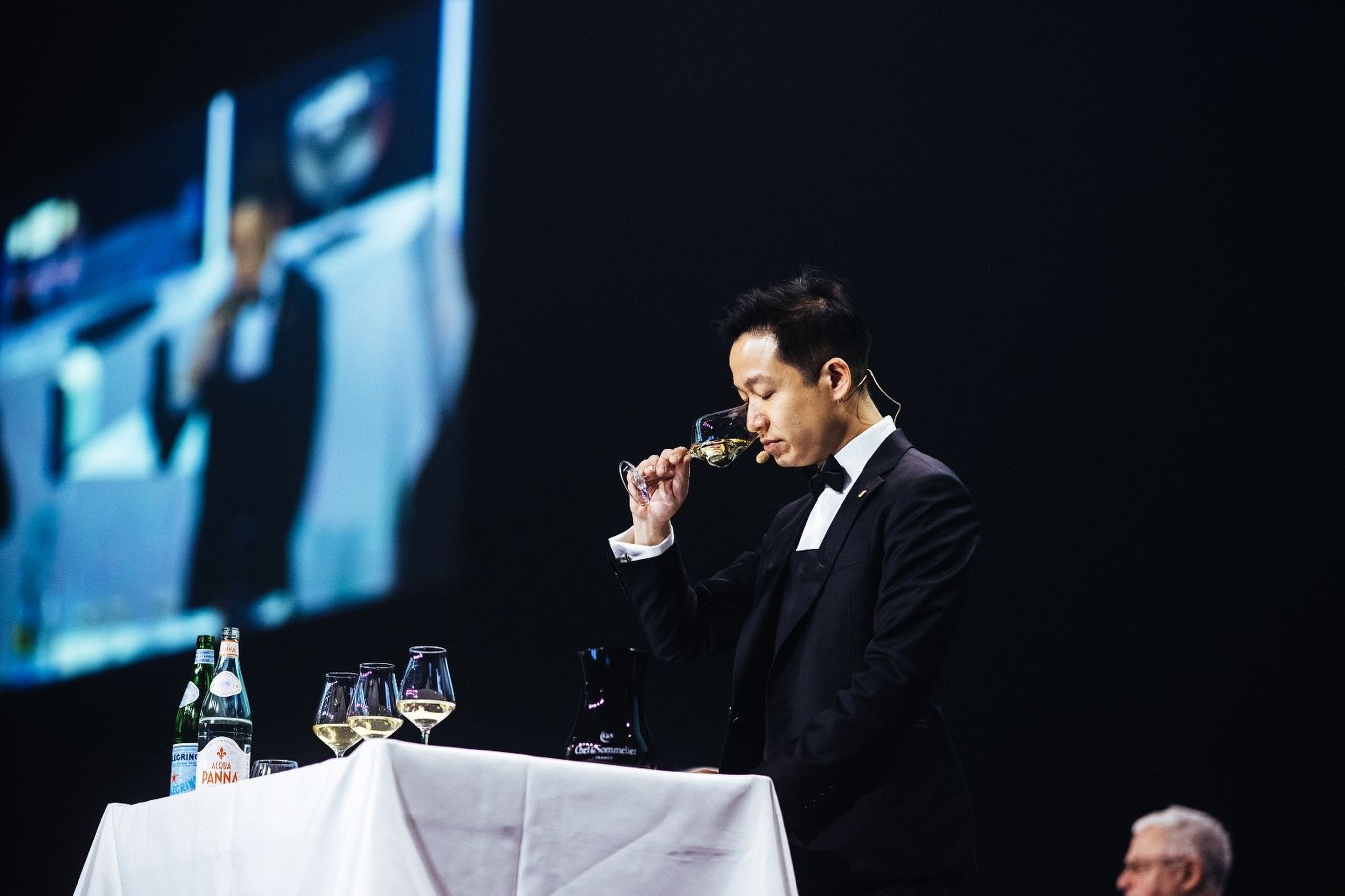 Reeze Choi Kam-fung at the ASI Best Sommelier of the World 2023 competition in Paris. The Hongkonger talks about his “unreal” journey from convenience store worker to third best sommelier in the world. Photo: Association de la Sommellerie Internationale/HrvProd