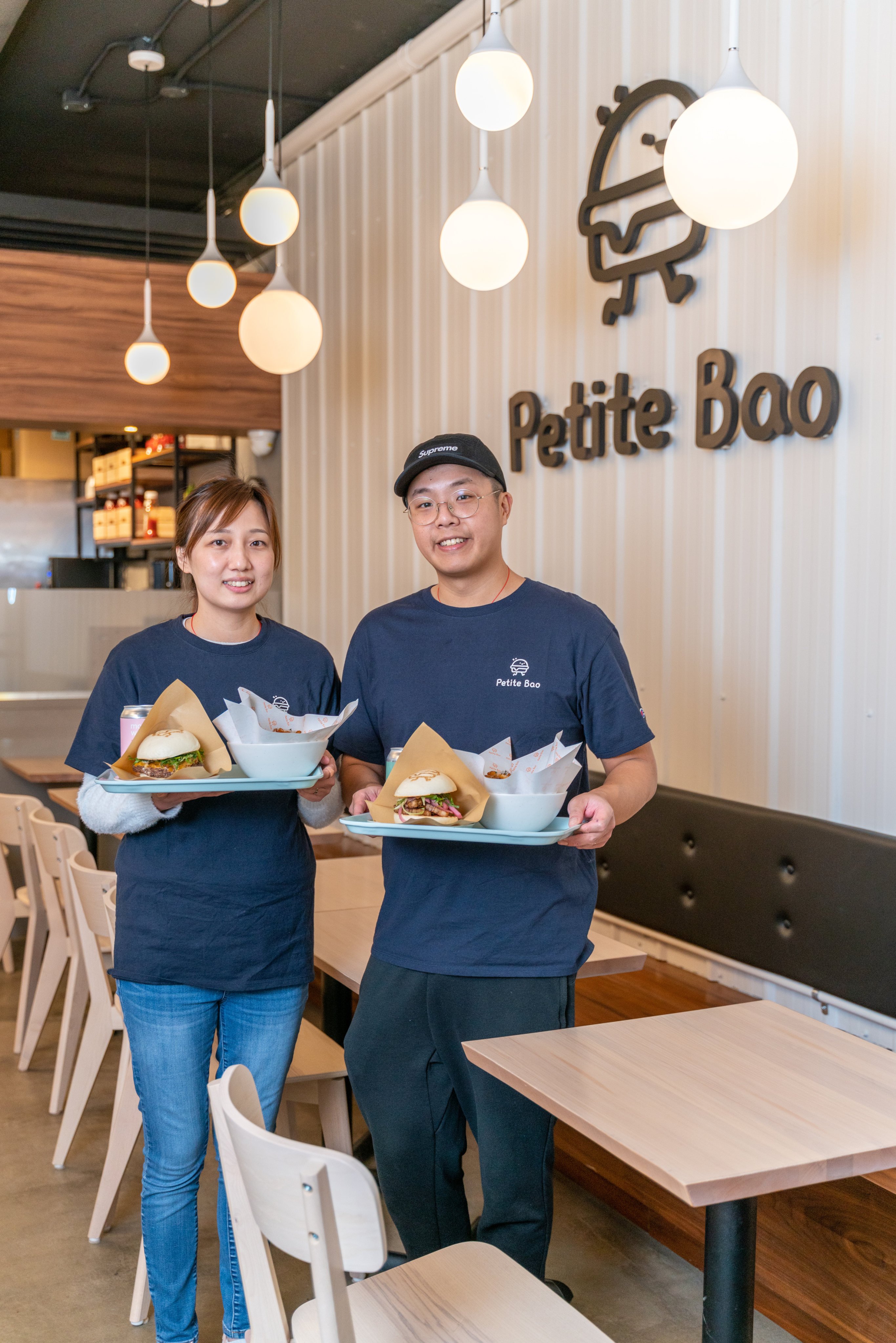 Hongkongers Jay Yip Kin-heng and his wife,Jessica Hui Mung-sze, at their Petite Bao Asian burger restaurant in Vancouver, Canada. Photo: Petite Bao