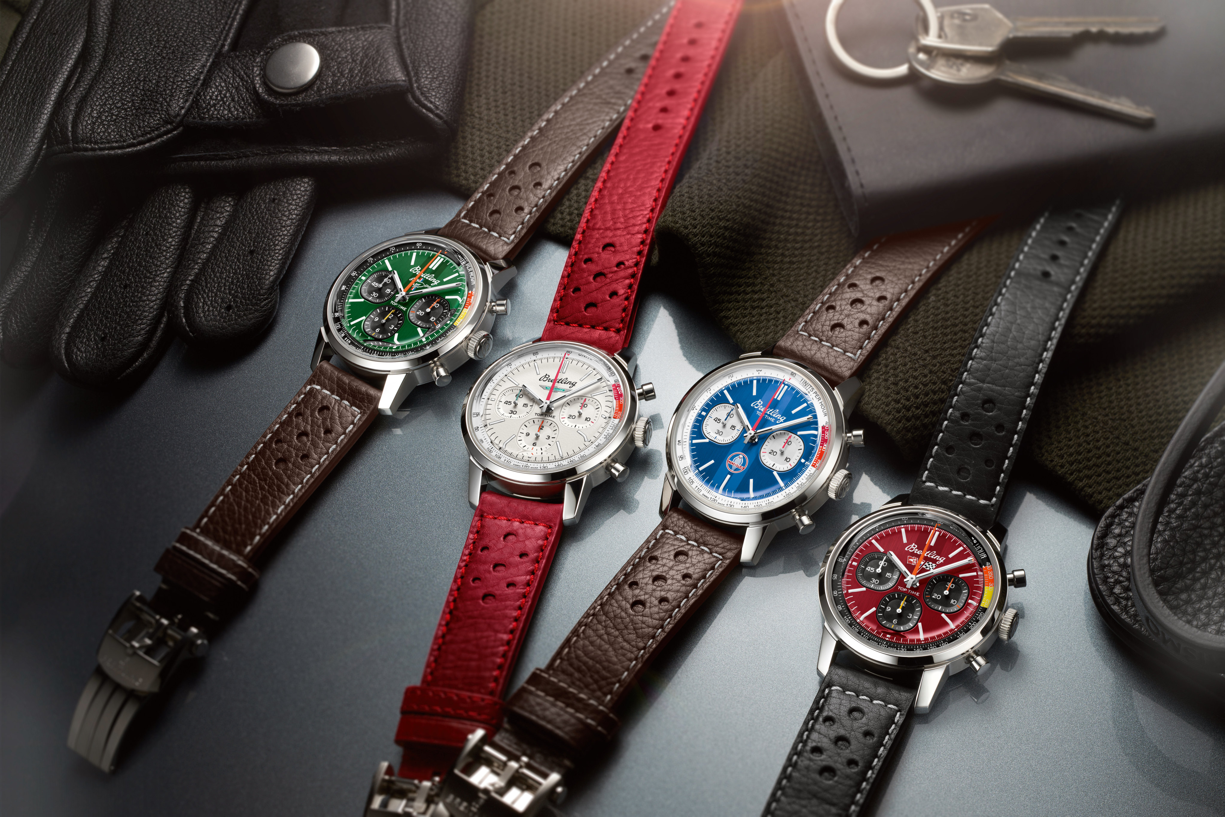 Among Spring’s new launches are the watches in Breitling’s new Top Time B01 Classic Cars Collection. Photo: Handout