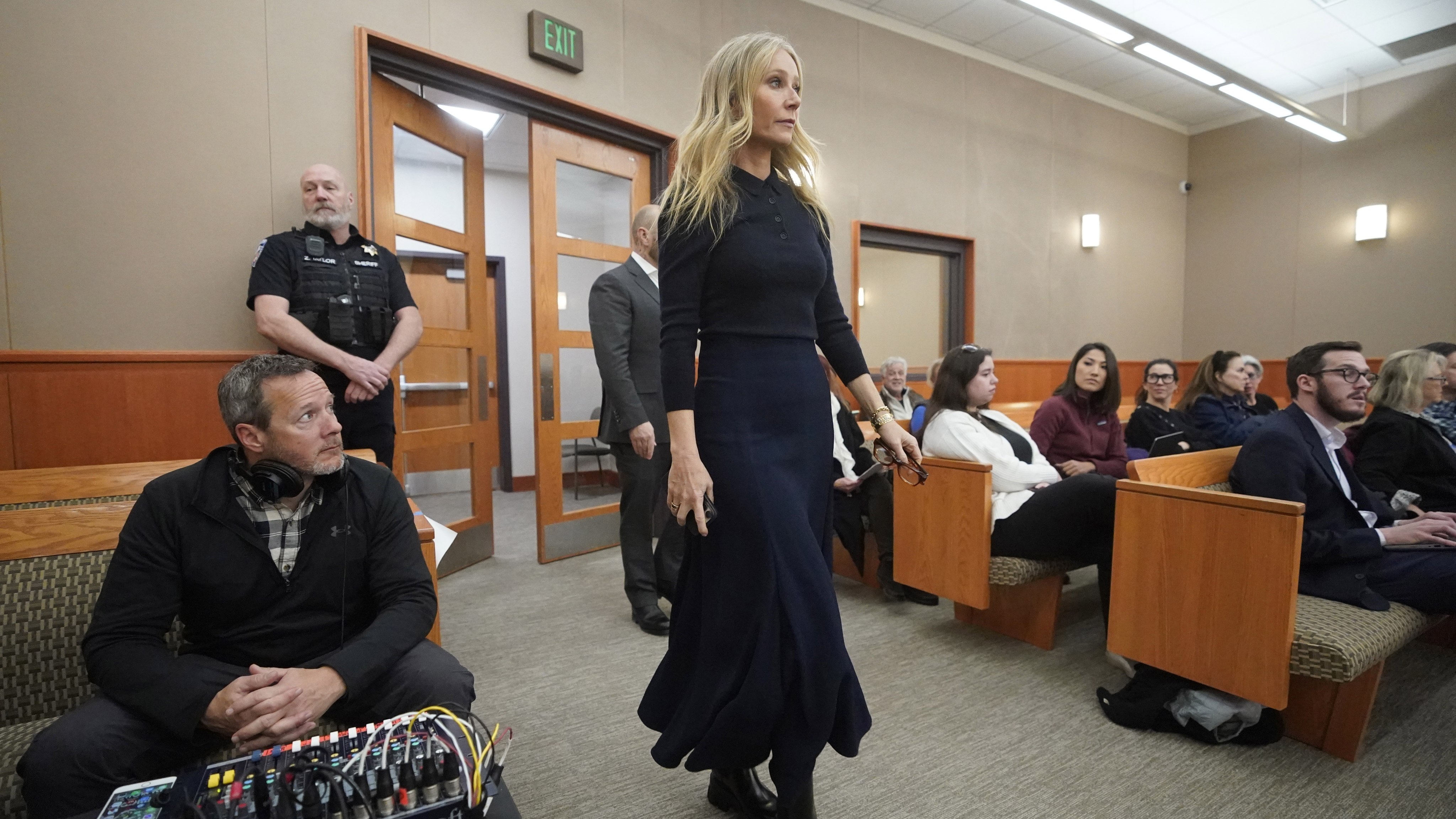 Actress Gwyneth Paltrow enters the courtroom in Park City, Utah, US on Friday. Photo: EPA-EFE