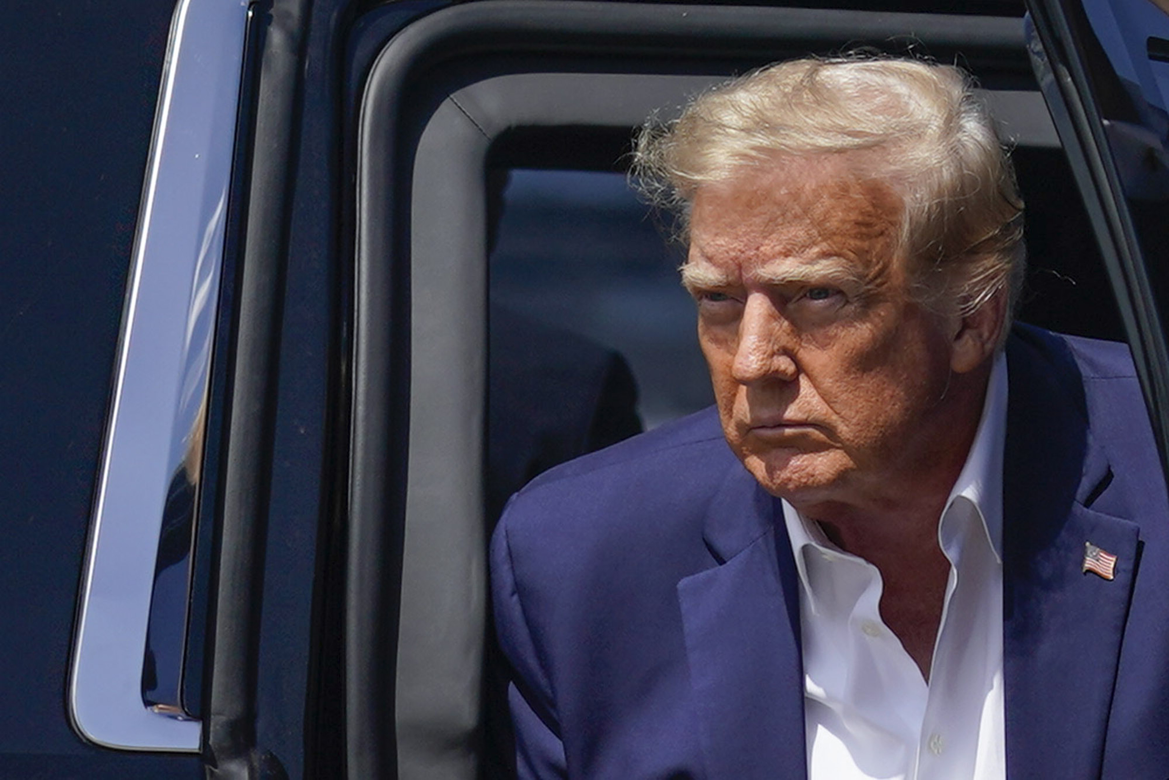 Former US president Donald Trump on Saturday. Photo: AP 