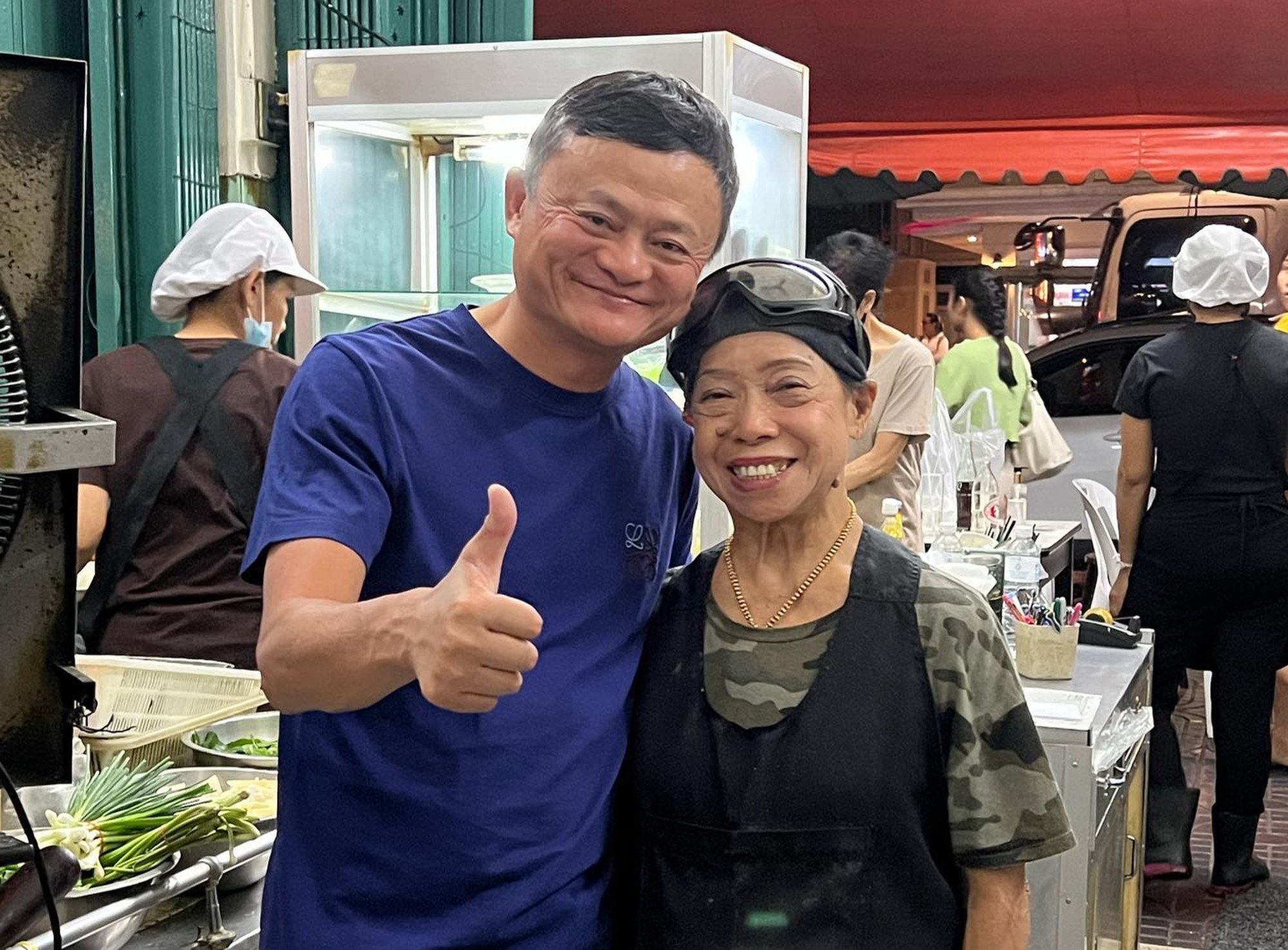Jack Ma in Thailand earlier this year, where he was pictured visiting a local food stall. Photo: Facebook