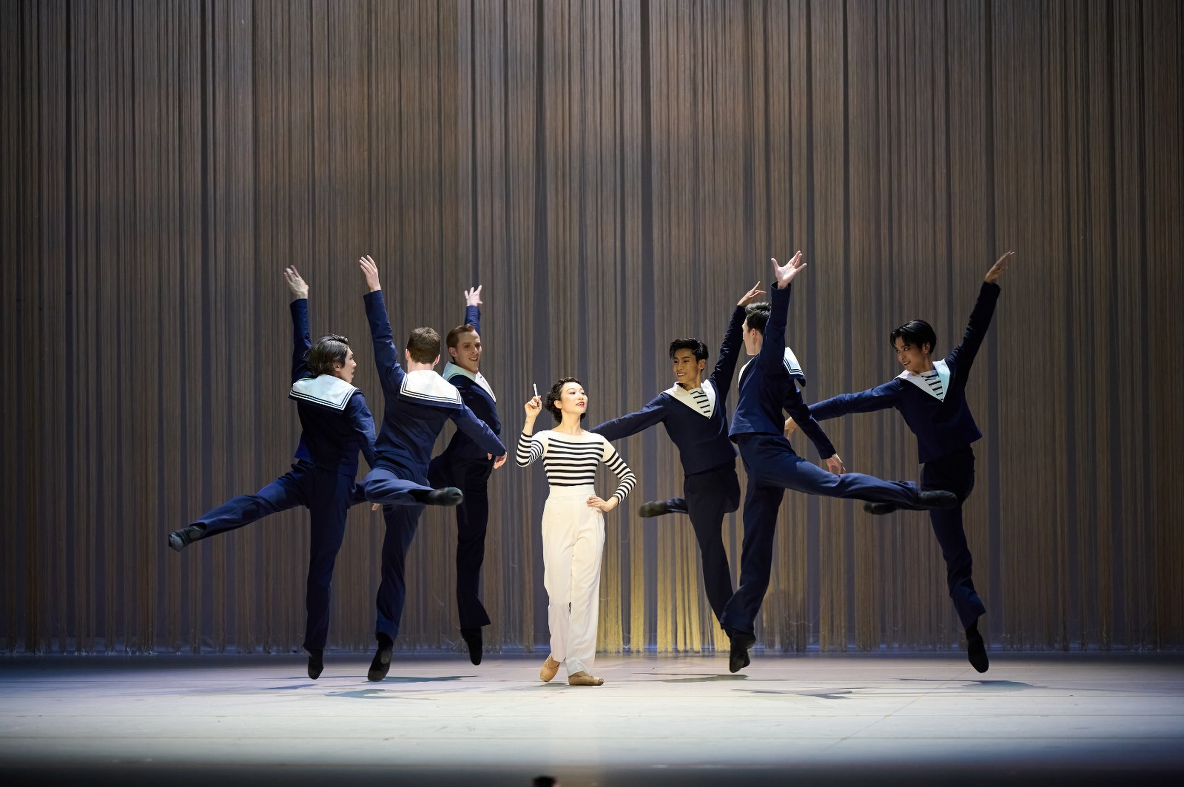 The appearance of dancing sailors in the Hong Kong Ballet’s Coco Chanel: Life of a Fashion Icon might seem bewilderingly random for those not familiar with her story. Photo: Conrad Dy-Liacco