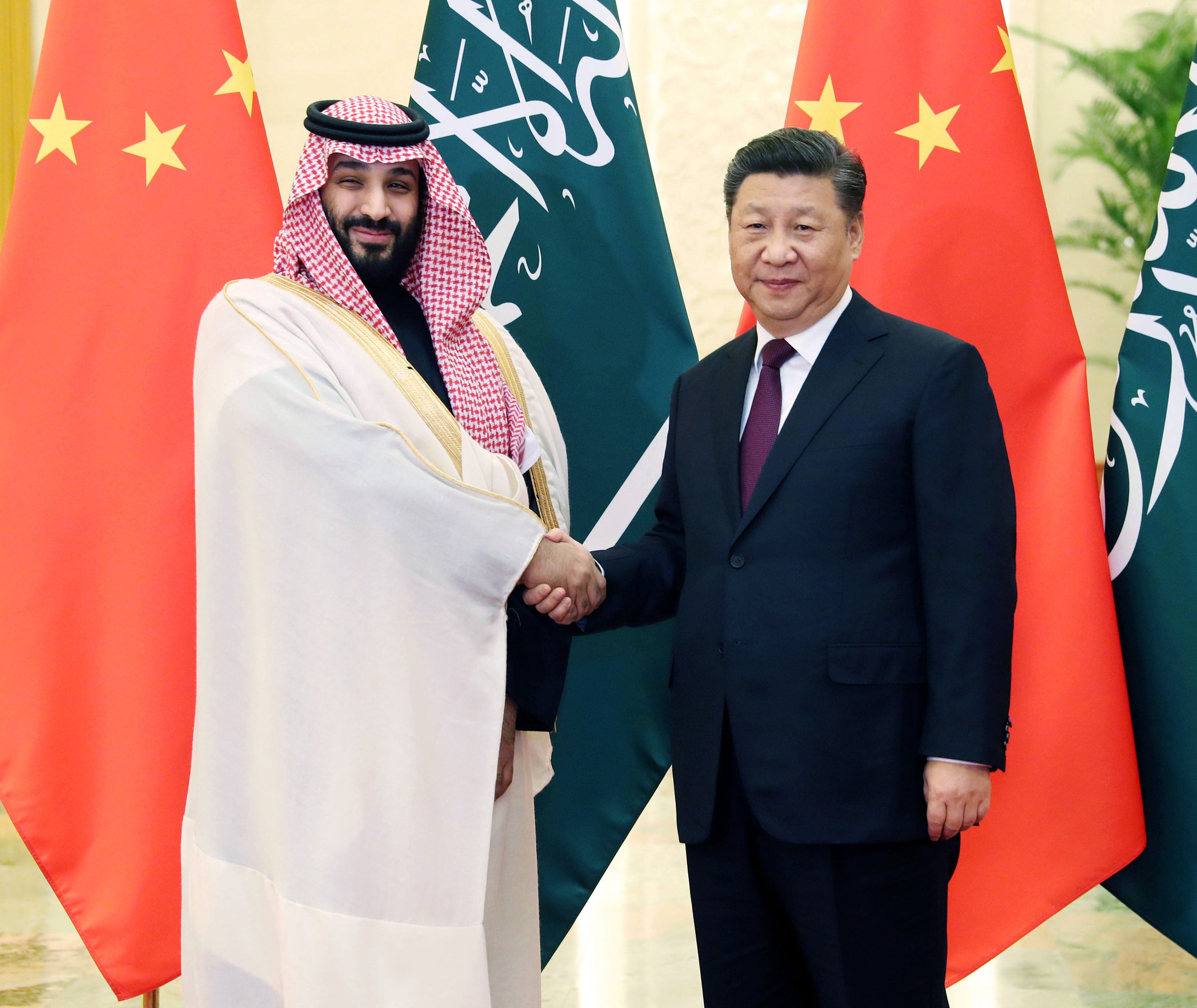 Chinese President Xi Jinping pictured with Prince Mohammed bin Salman in Beijing in 2019. Photo: Xinhua