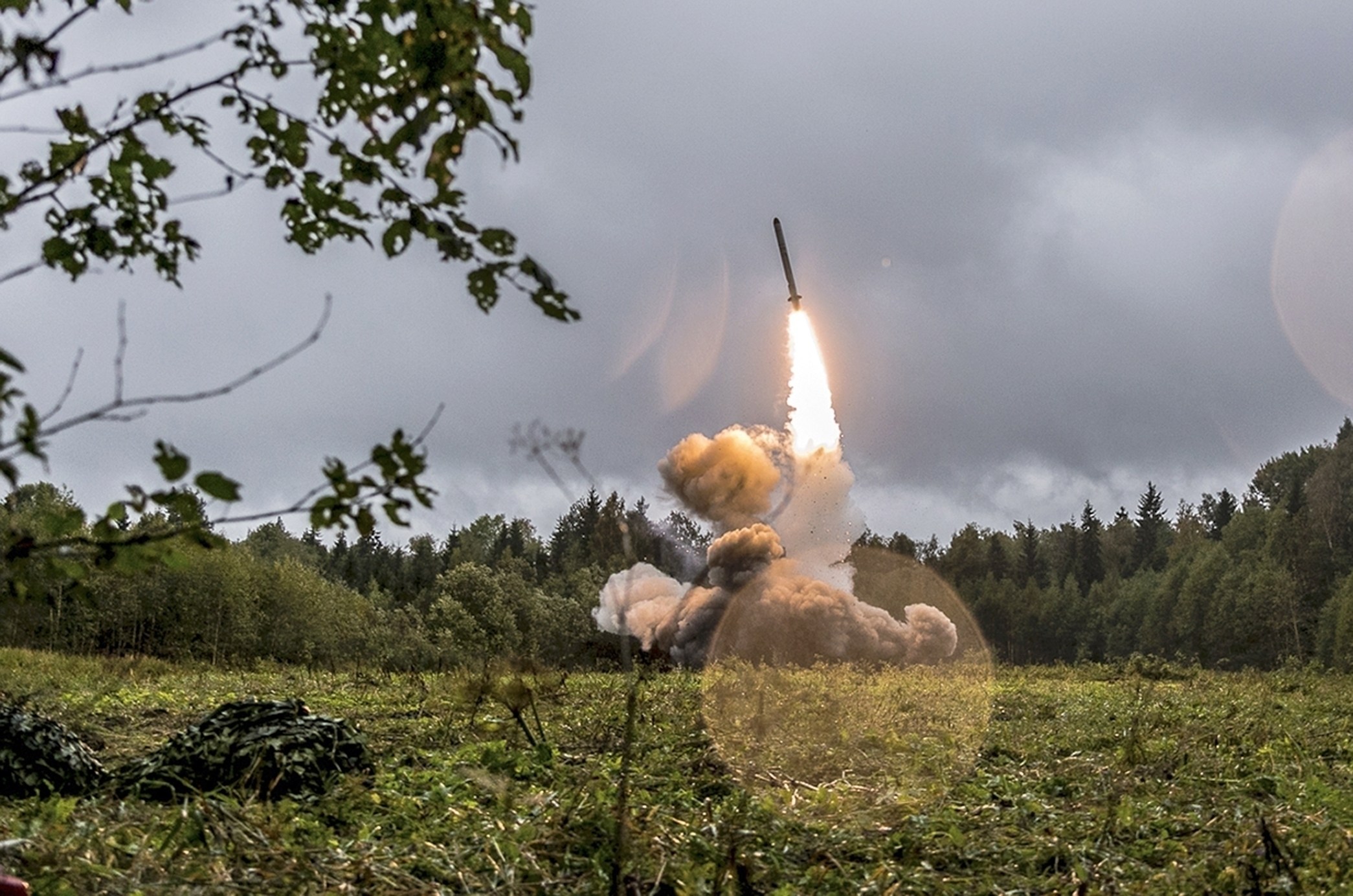 Russian Iskander short-range missile systems can be fitted with conventional or nuclear warheads. File photo: Russian Defence Ministry Press Service via AP
