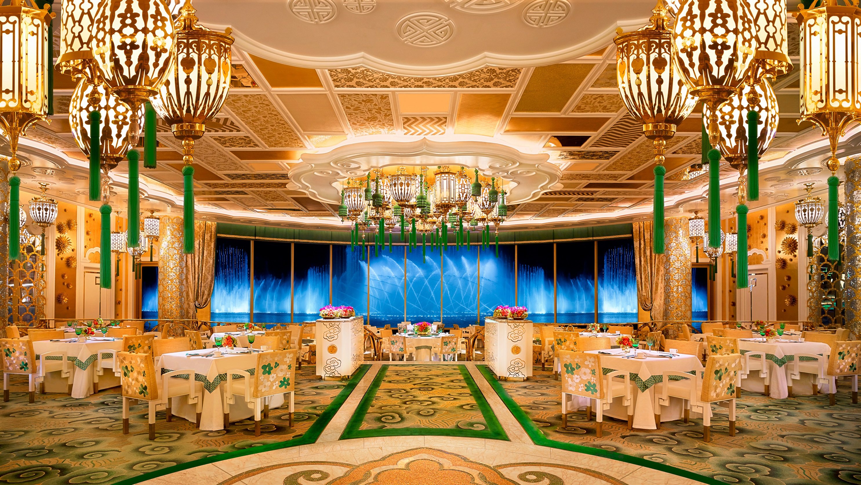 The glizty main dining room at Wing Lei Palace in Macau. Photo: Handout