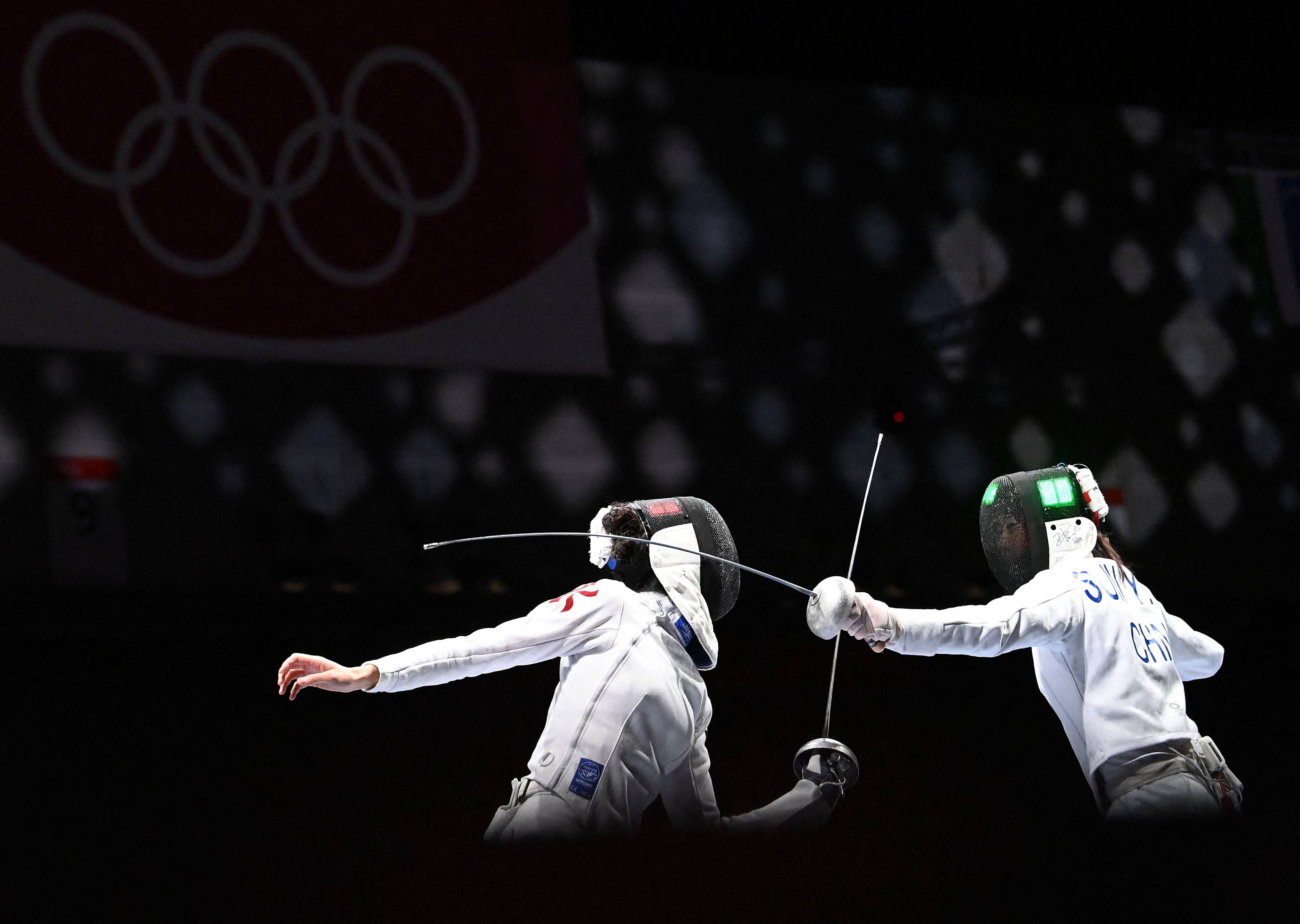 Hong Kong’s Vivian Kong (left) and China’s Sun Yiwen may soon be Olympic rivals once again. Photo: AFP