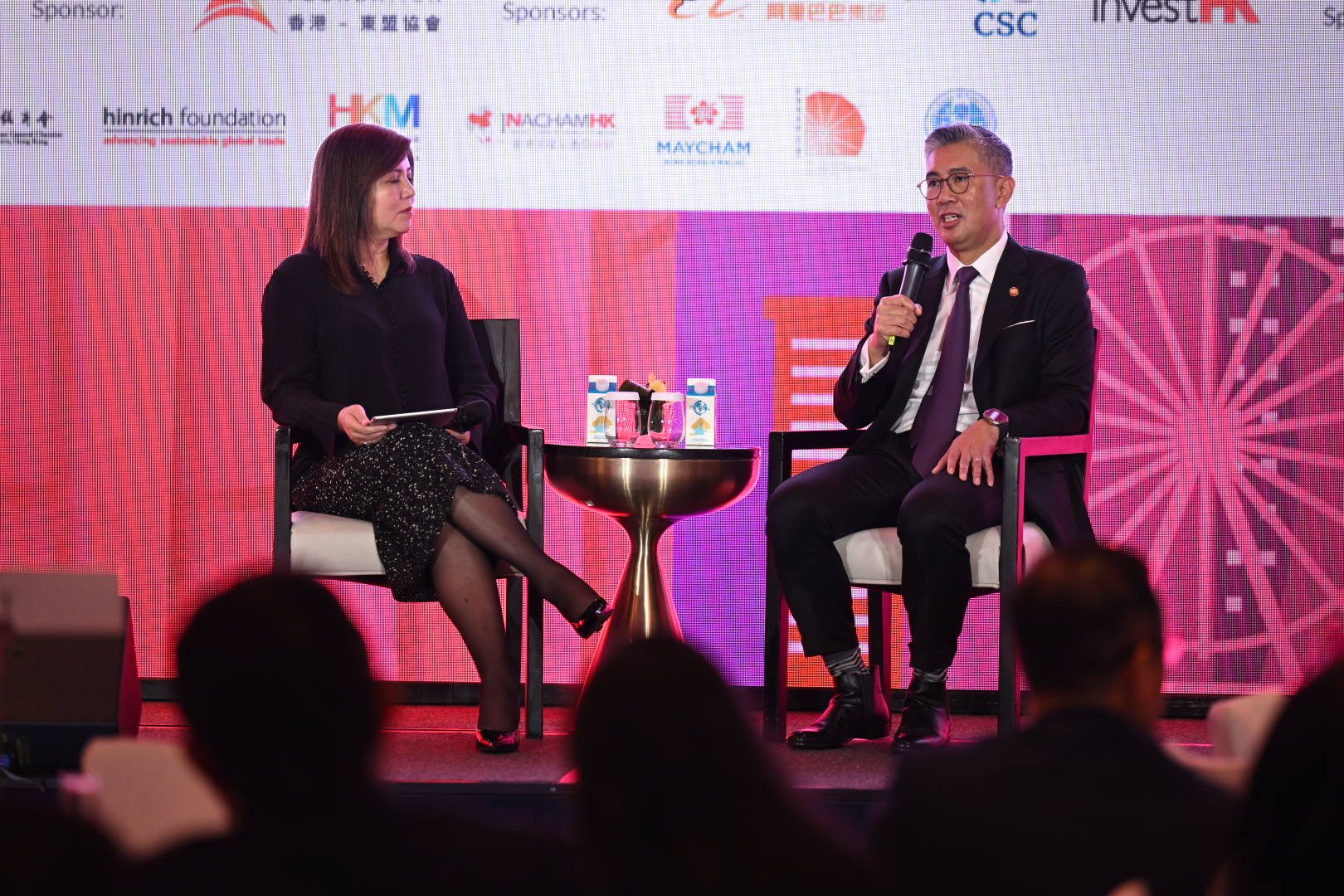 SCMP’s Executive Managing Editor Zuraidah Ibrahim talks to Malaysia’s Minister for International Trade and Industry Tengku Zafrul Aziz, at SCMP’s China Conference: Southeast Asia 2023. Photo: Handout

