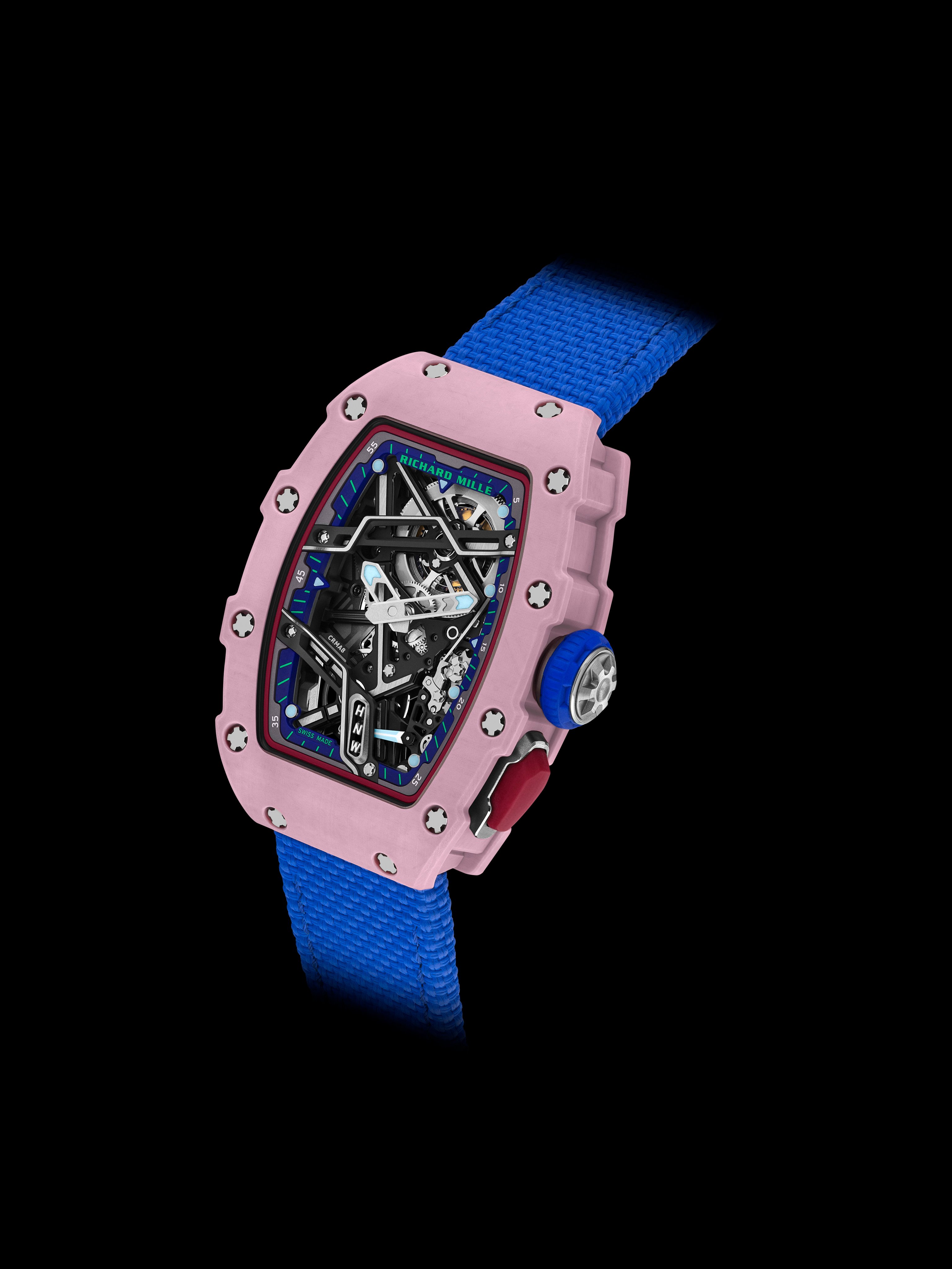The RM 07-04 timepiece in mauve. Photo: Richard Mille