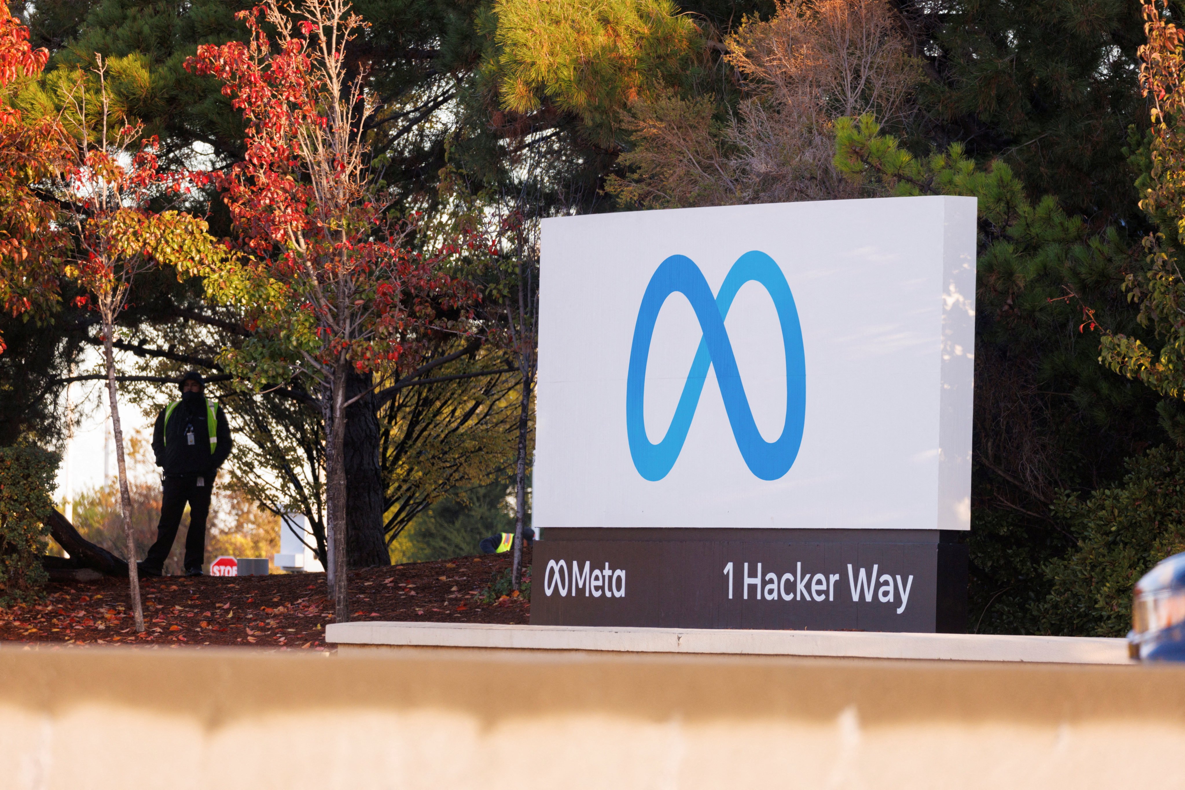 The Meta sign is seen outside the headquarters of Facebook parent company Meta Platforms in Mountain View, California, on November 9, 2022.  Photo: Reuters