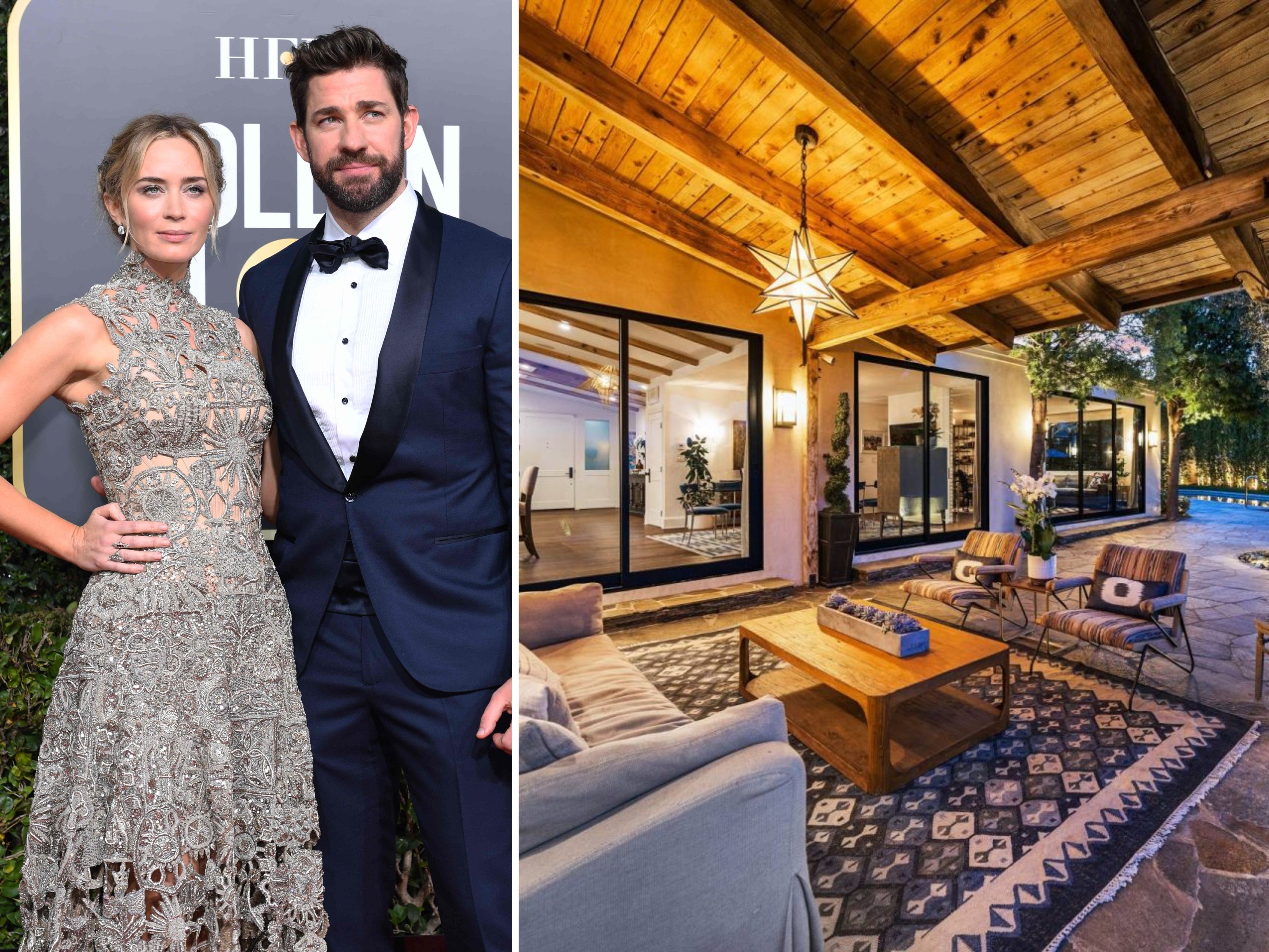 Emily Blunt and John Krasinski’s former Hollywood Hills home is going up for sale. Photos: One Shot Productions, AFP