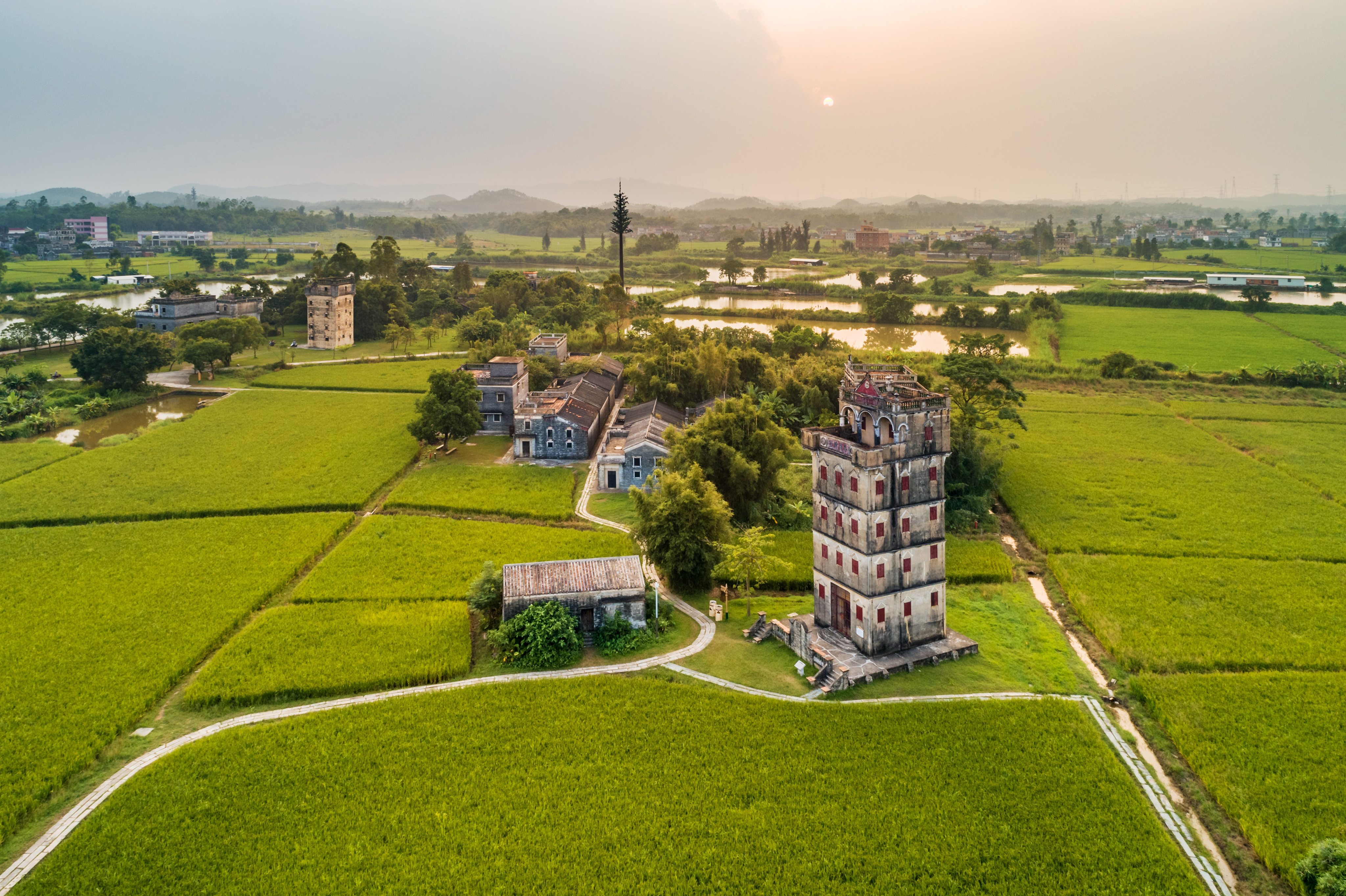 A watchtower in Kaiping, Guangdong province. The Greater Bay Area offers many potential getaway destinations for travellers from Hong Kong. Photo: Getty Images