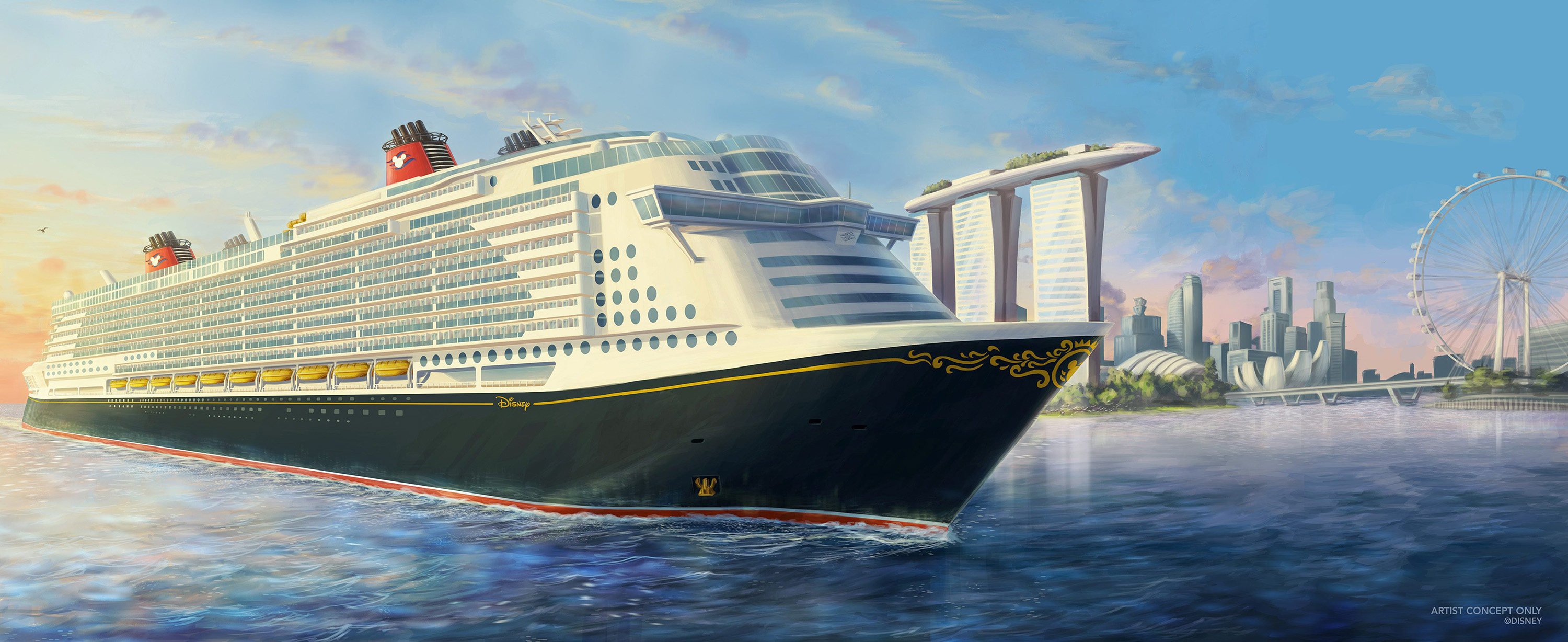 Disney Cruise Line announced it would base a new cruise ship in Singapore for five years. Photo: Disney Cruise Line/Singapore Tourism Board via YNS