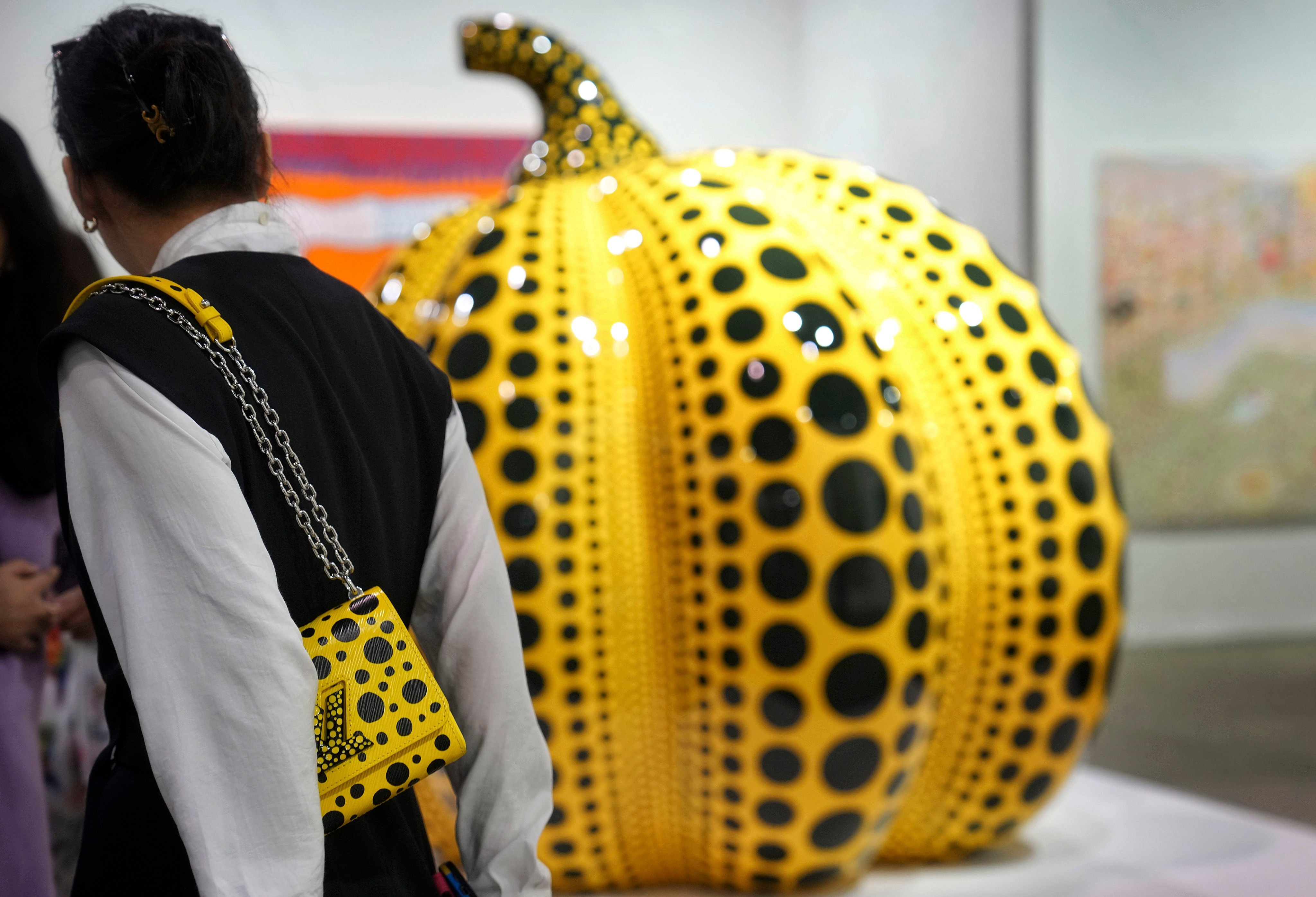 SHANGHAI, CHINA - FEBRUARY 1, 2023 - Yayoi Kusama squash is seen