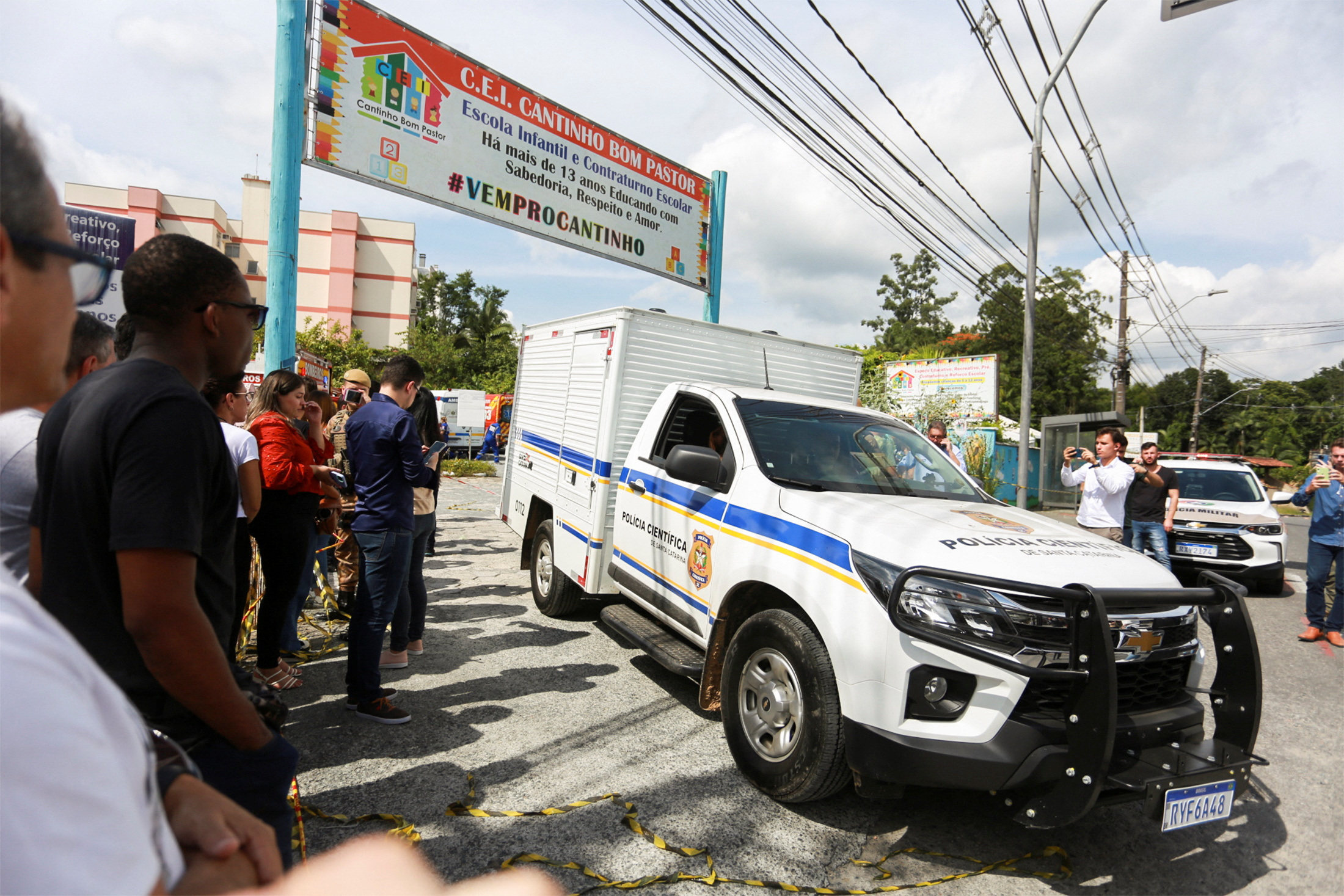 A preschool in Brazil where a 25-year-old man attacked children, killing several and injuring others. Photo: Reuters