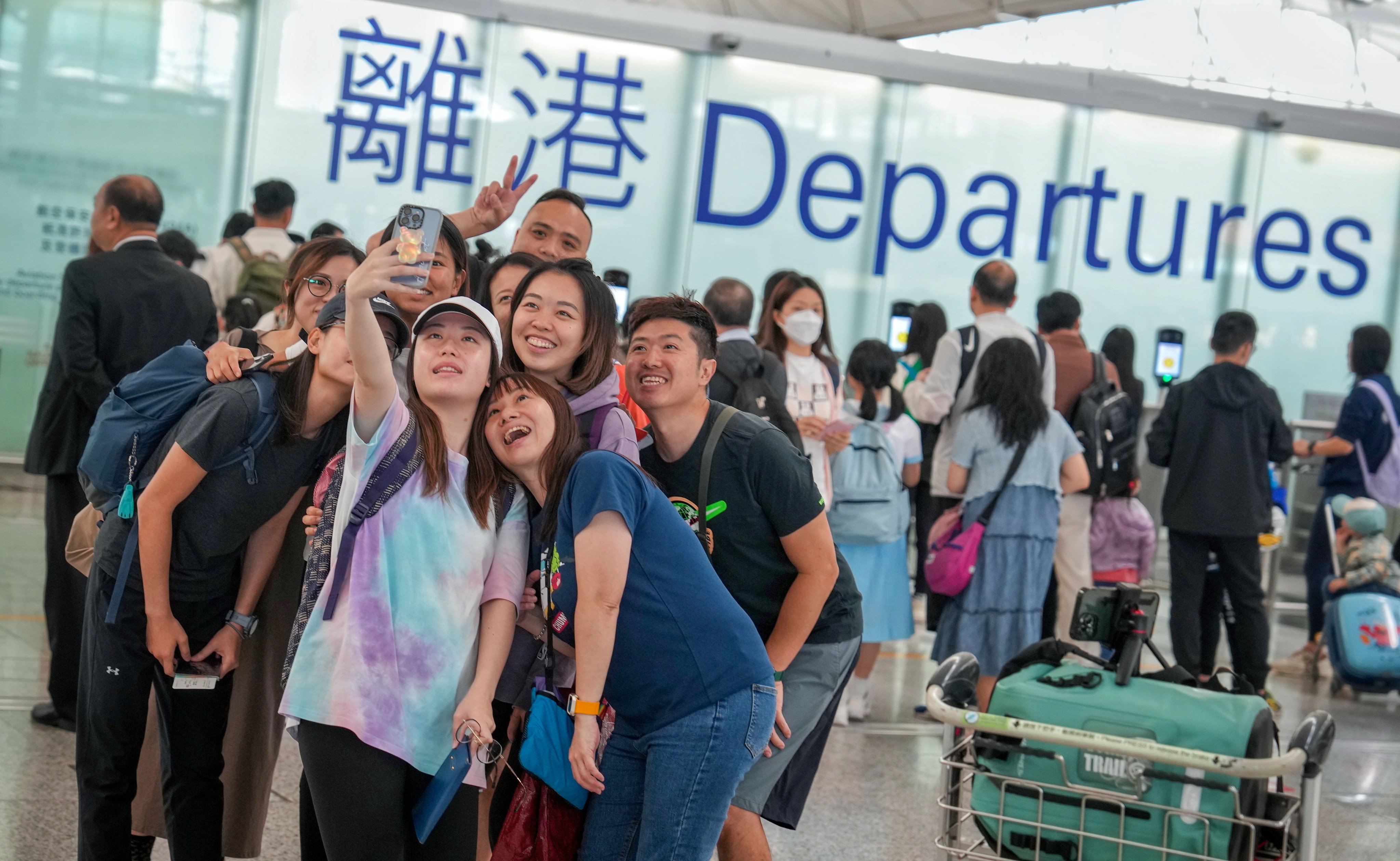 The Hong Kong International Airport is set to be crowded with people travelling over the Easter weekend. Photo: Elson Li