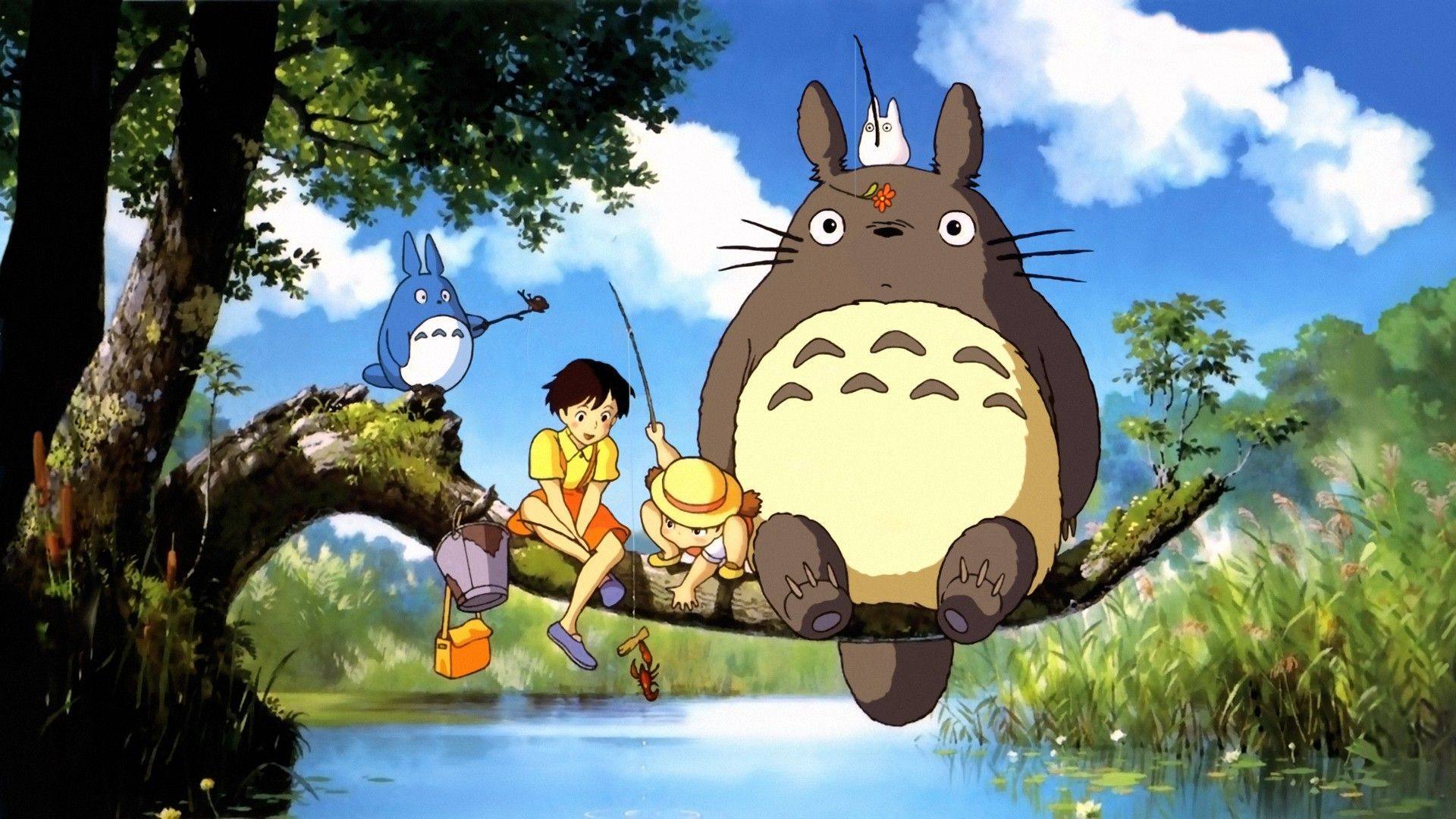 A still from the 1988 film My Neighbor Totoro, directed by Hayao Miyazaki and produced by Studio Ghibli. Image: Studio Ghibli