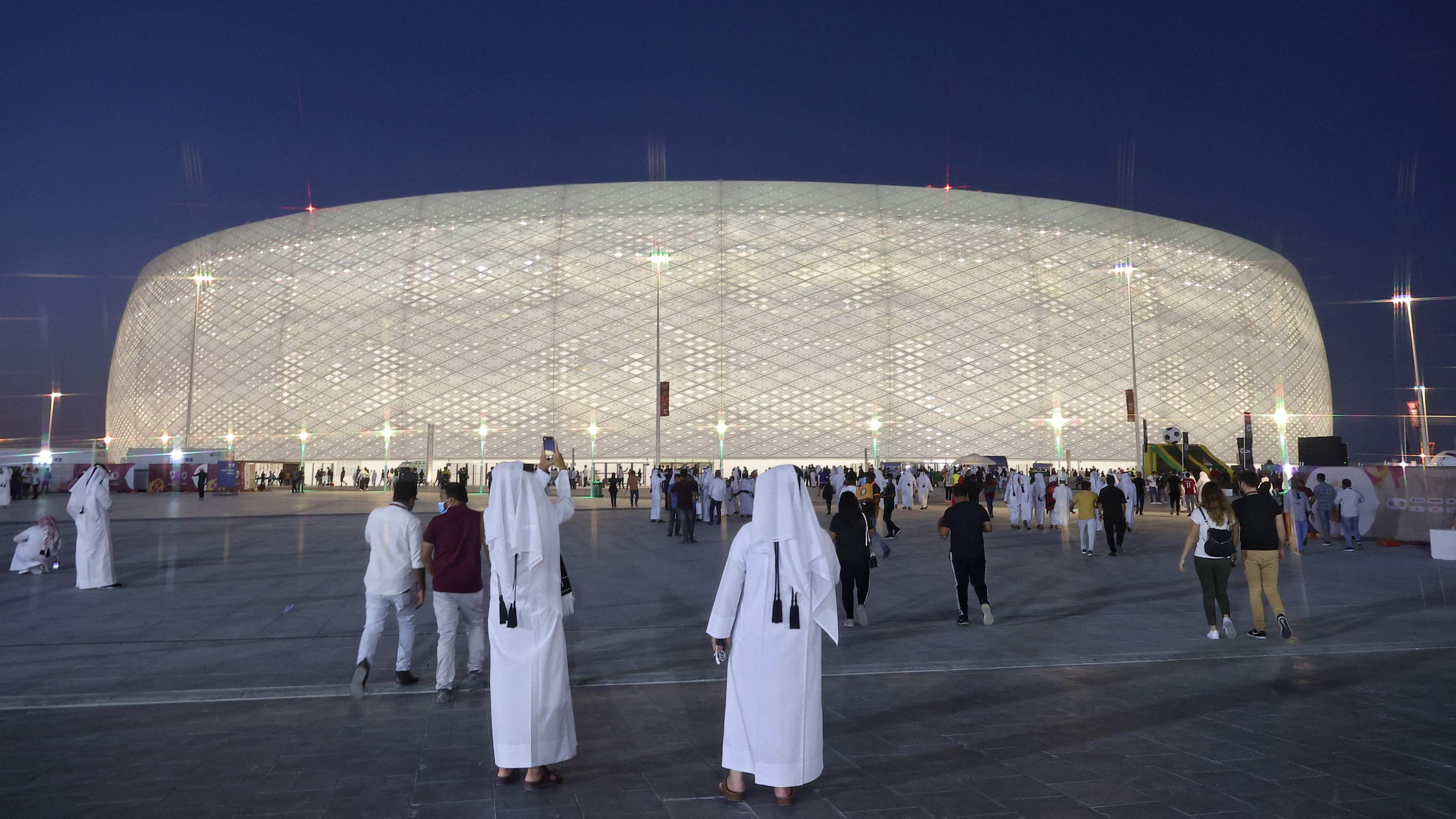 The Al-Thumama Stadium in Doha will be used at the AFC Asian Cup. Photo: AFP