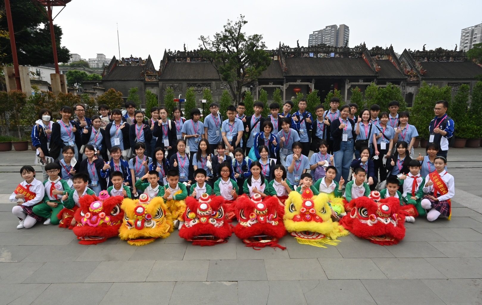 Some of the first pupils to head to mainland China as part of the new senior secondary school citizenship and social development course in Guangzhou. Photo: Handout