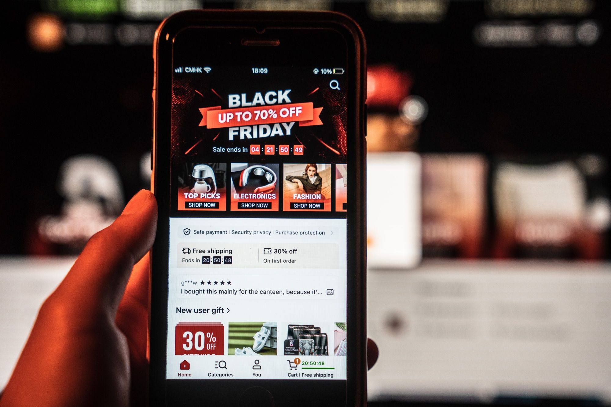 The Temu app arranged on a smartphone in Hong Kong on November 3, 2022. Photo: Bloomberg