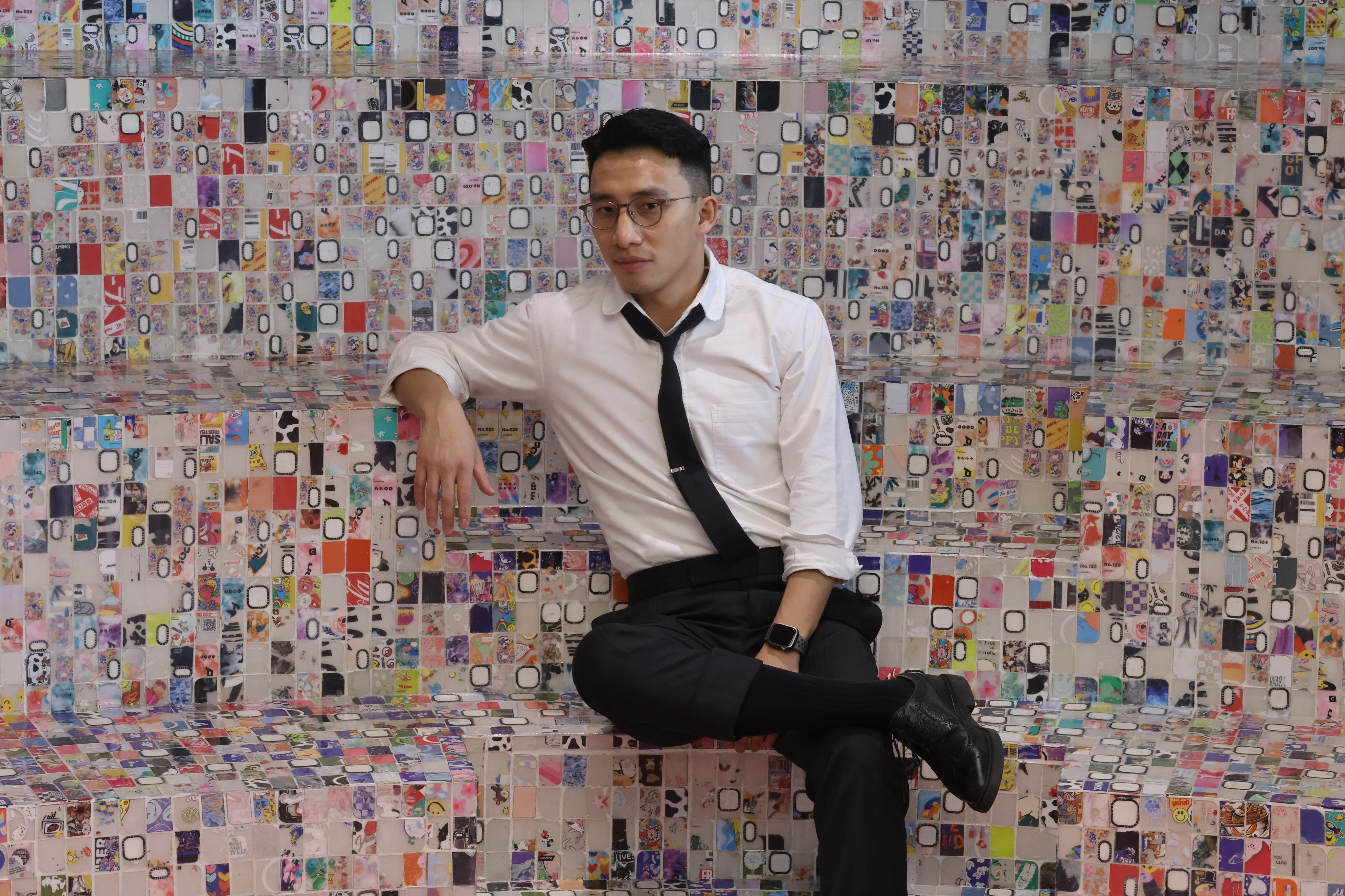Casetify founder Wesley Ng commissioned Crosby Studios to come up with a brash Gen-Z feel for his company’s new headquarters in Kwun Tong, Hong Kong. Photos: Jonathan Wong