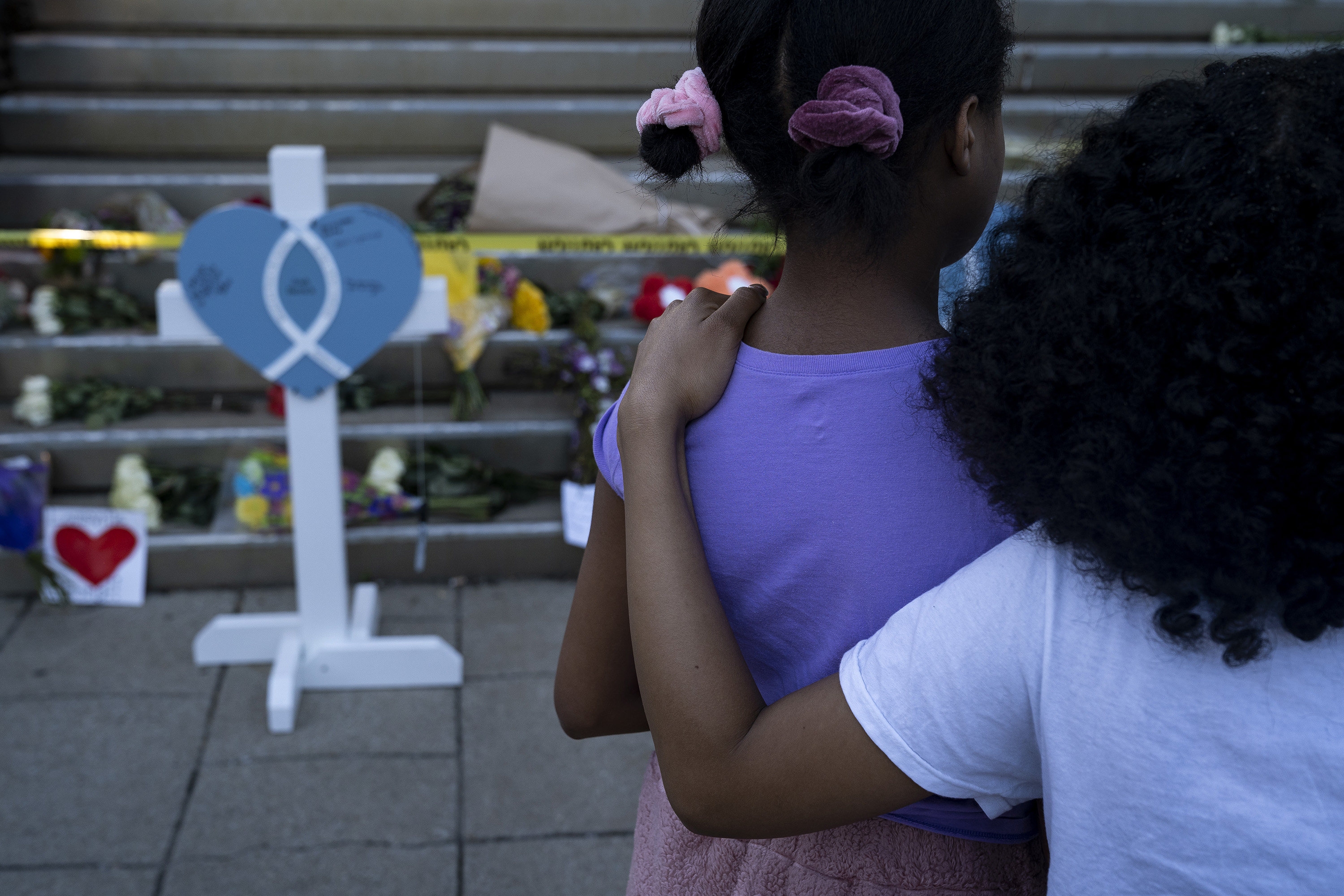 Memorial outside of the Old National Bank. Photo: Getty Images