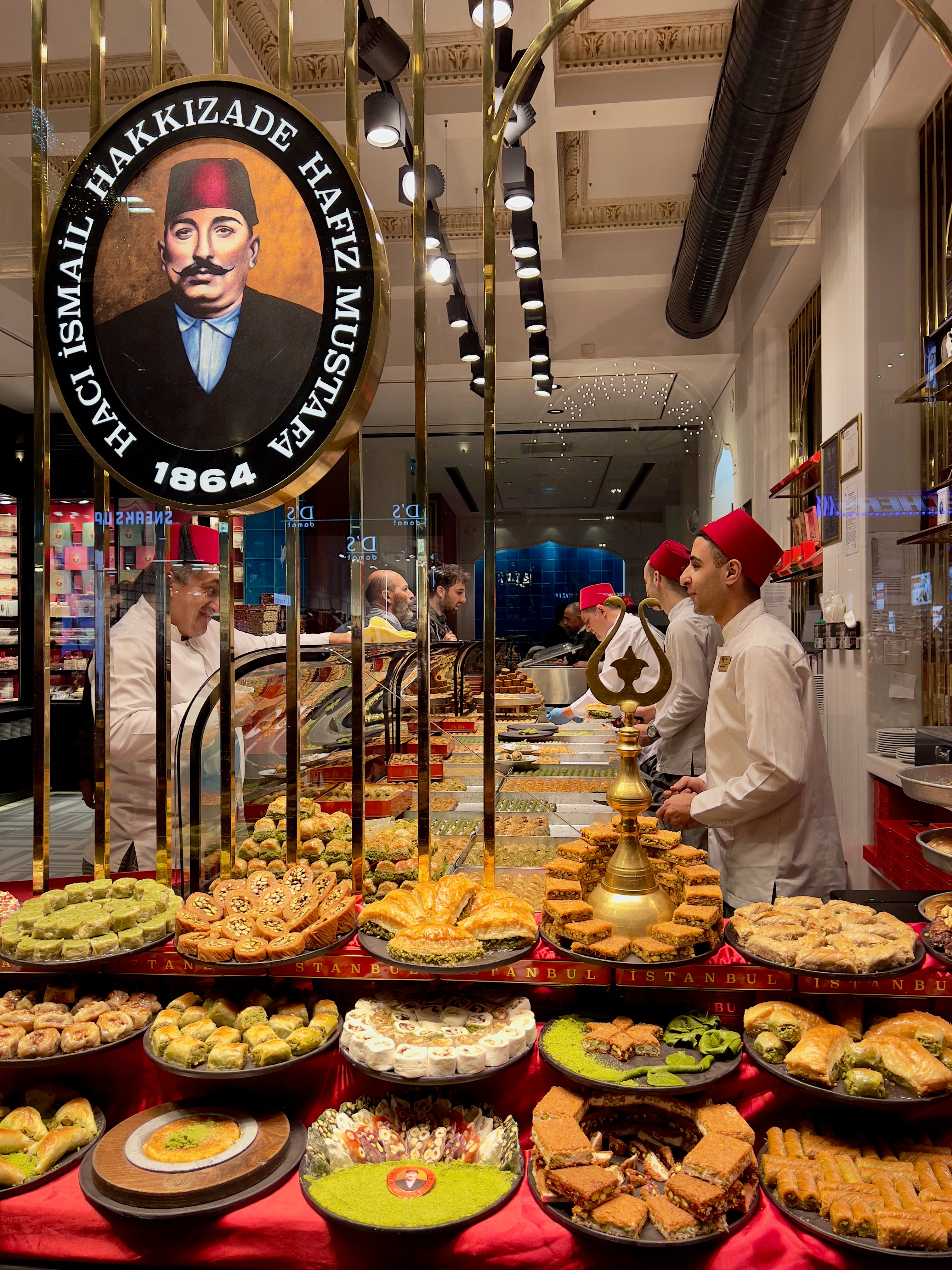Many of the shops on Istanbul’s Istiklal Street proudly declare their 19th-century foundation, including those selling sticky pastries and serious Turkish delight. Photo: Peter Neville-Hadley