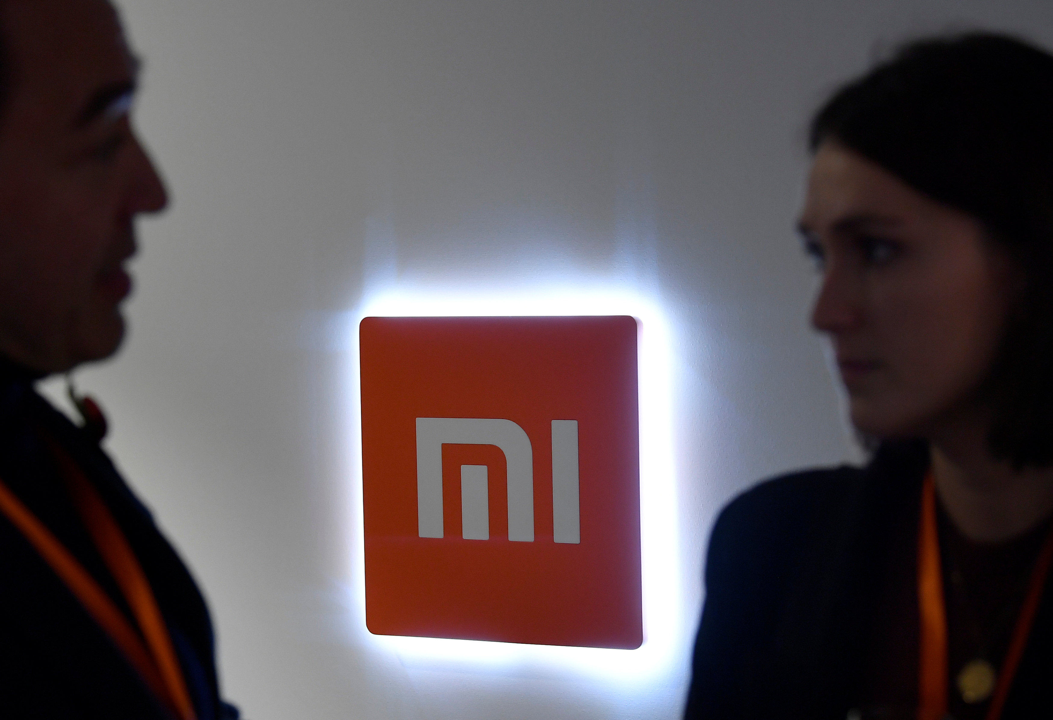 The Xiaomi logo is seen at a launch event. Photo: Reuters