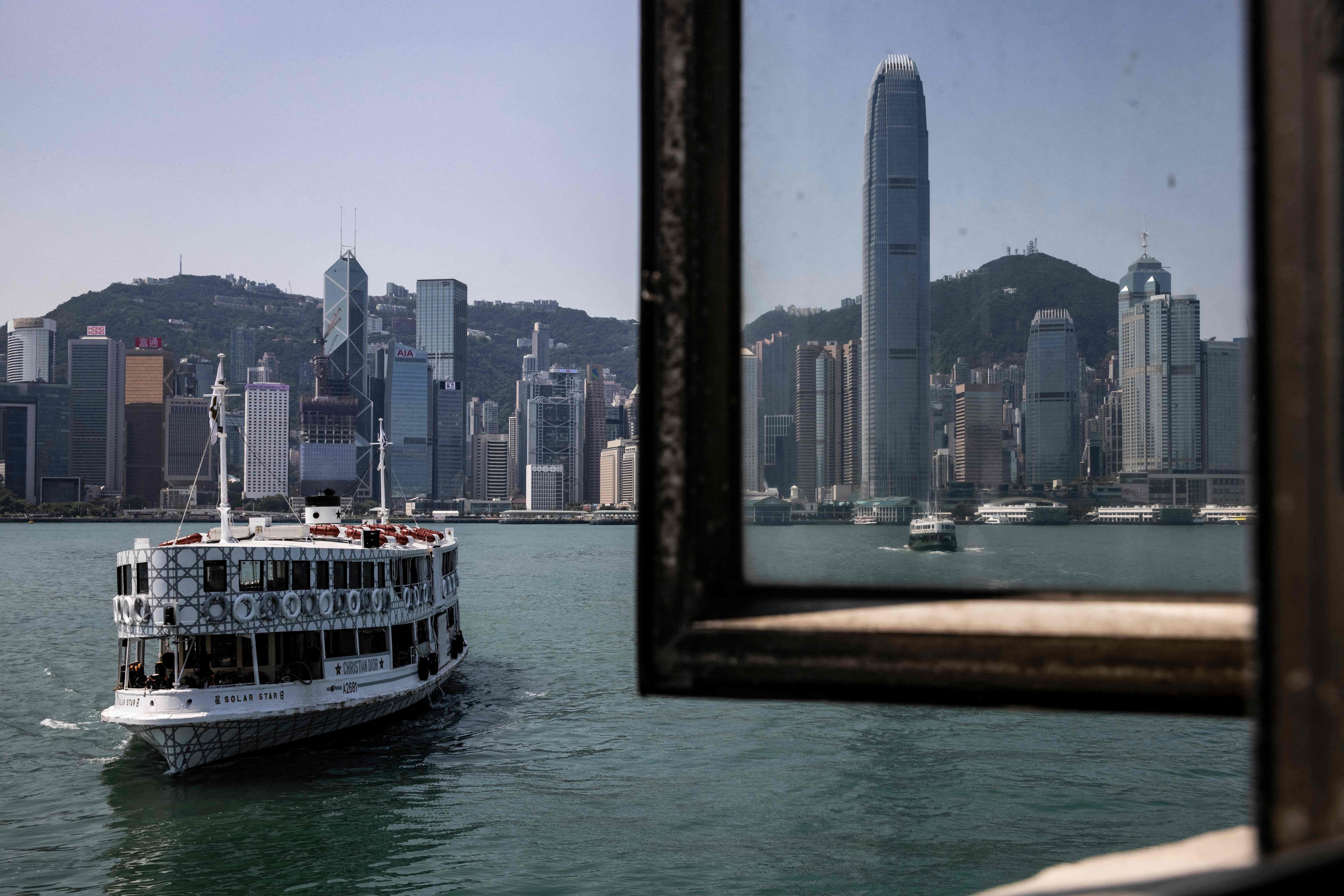 Hong Kong’s financial district skyline, seen from the Star Ferry pier in Tsim Sha Tsui. Photo: AFP