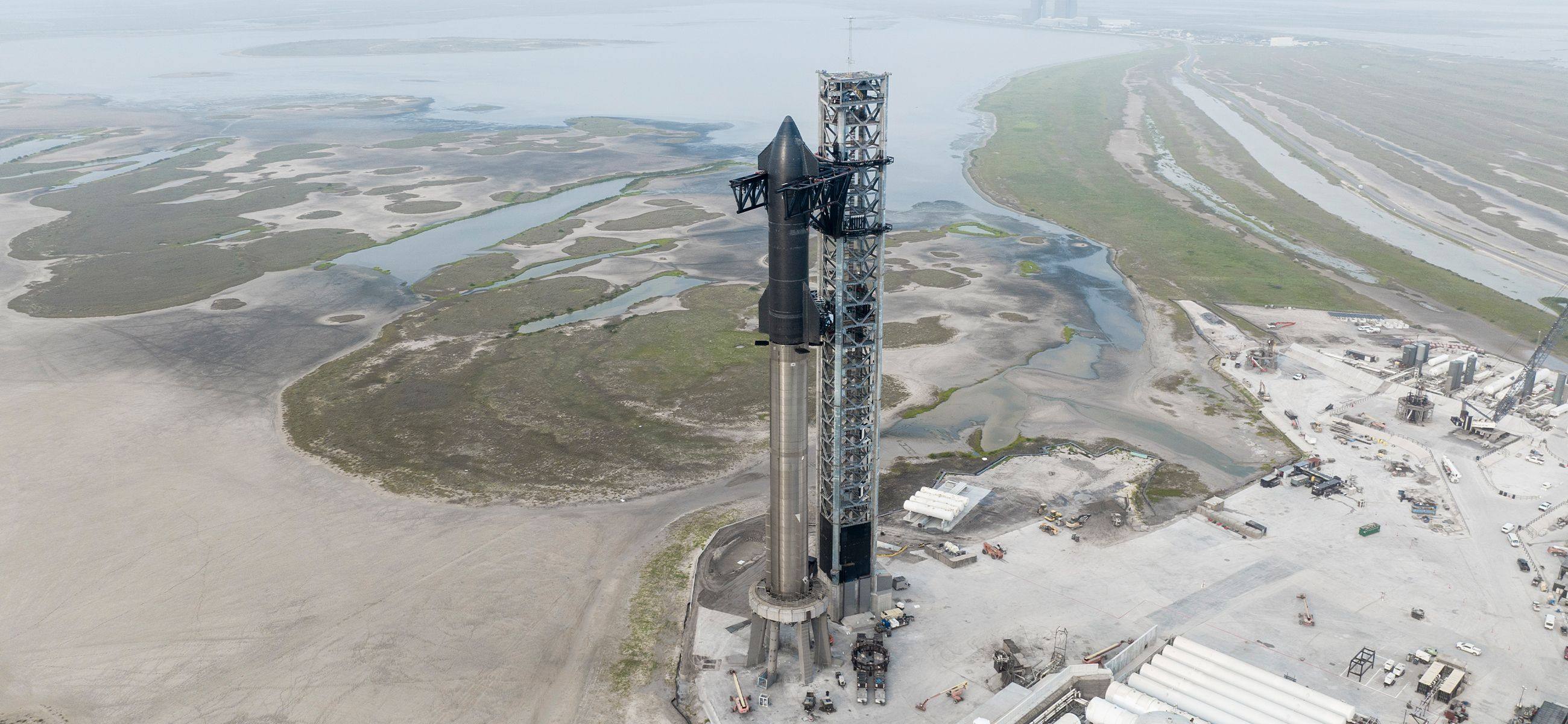 The launch of Starship was called off on Monday not long before the planned lift-off. Credit: SpaceX
