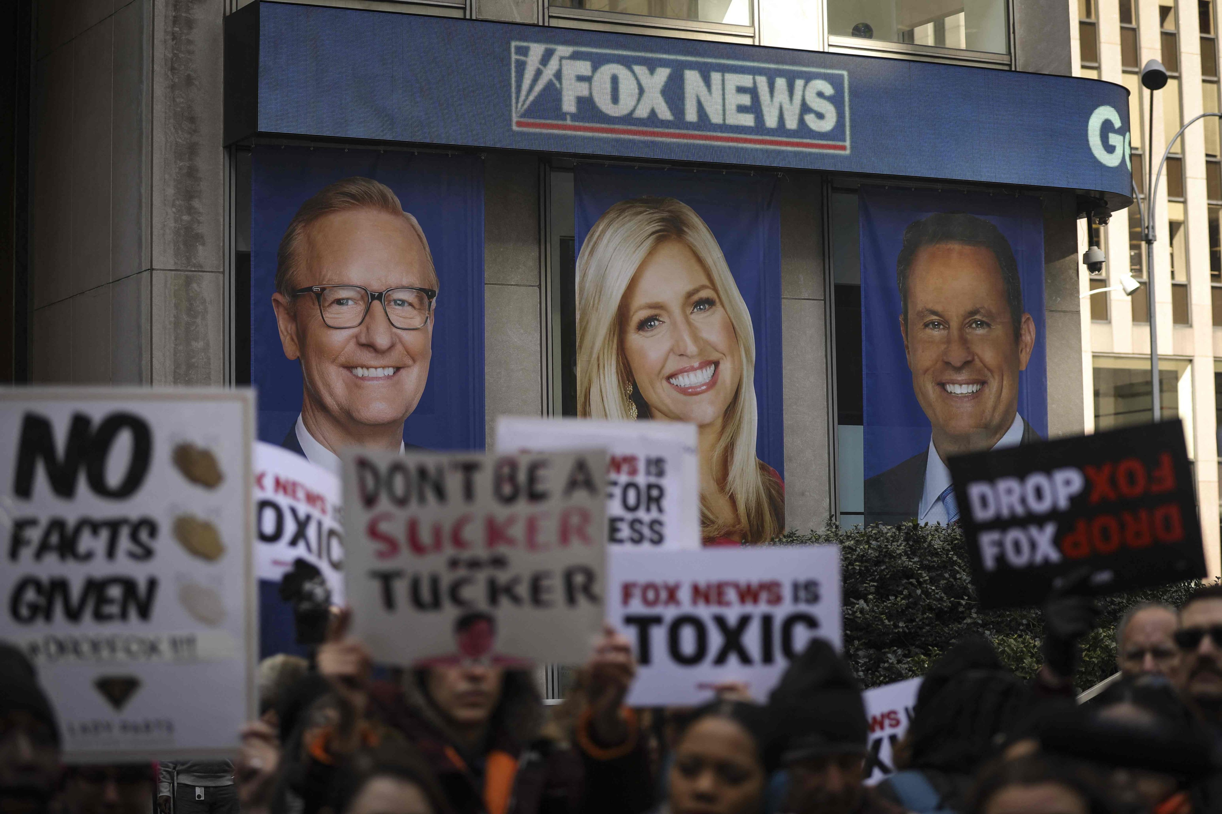 Fox is facing claims by Dominion Voting Systems, which was falsely accused of rigging the 2020 election against Donald Trump. File photo: AFP