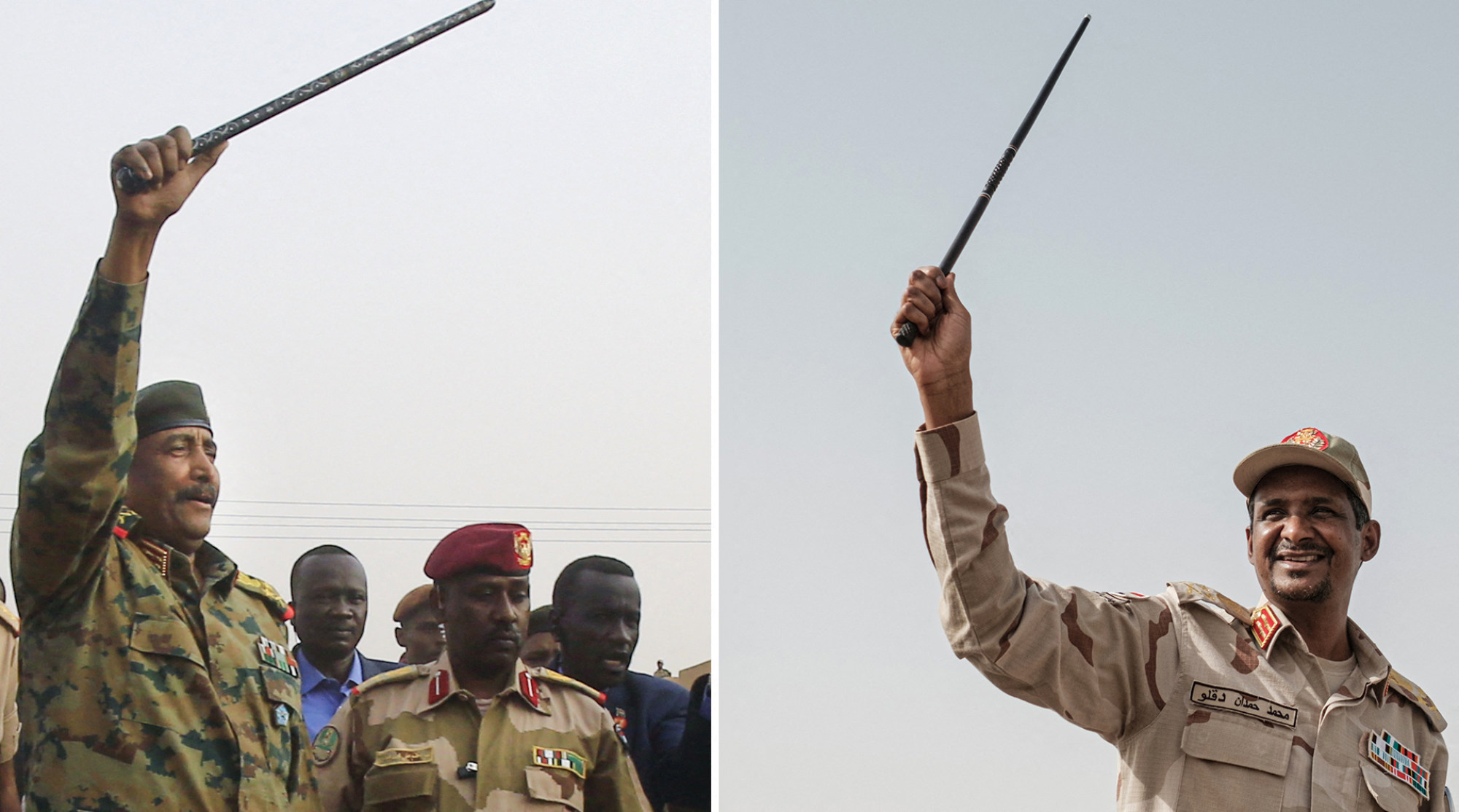 Rivals: Sudan army chief Abdel Fattah al-Burhan and paramilitary Rapid Support Forces commander, General Mohamed Hamdan Daglo. Photo: AFP