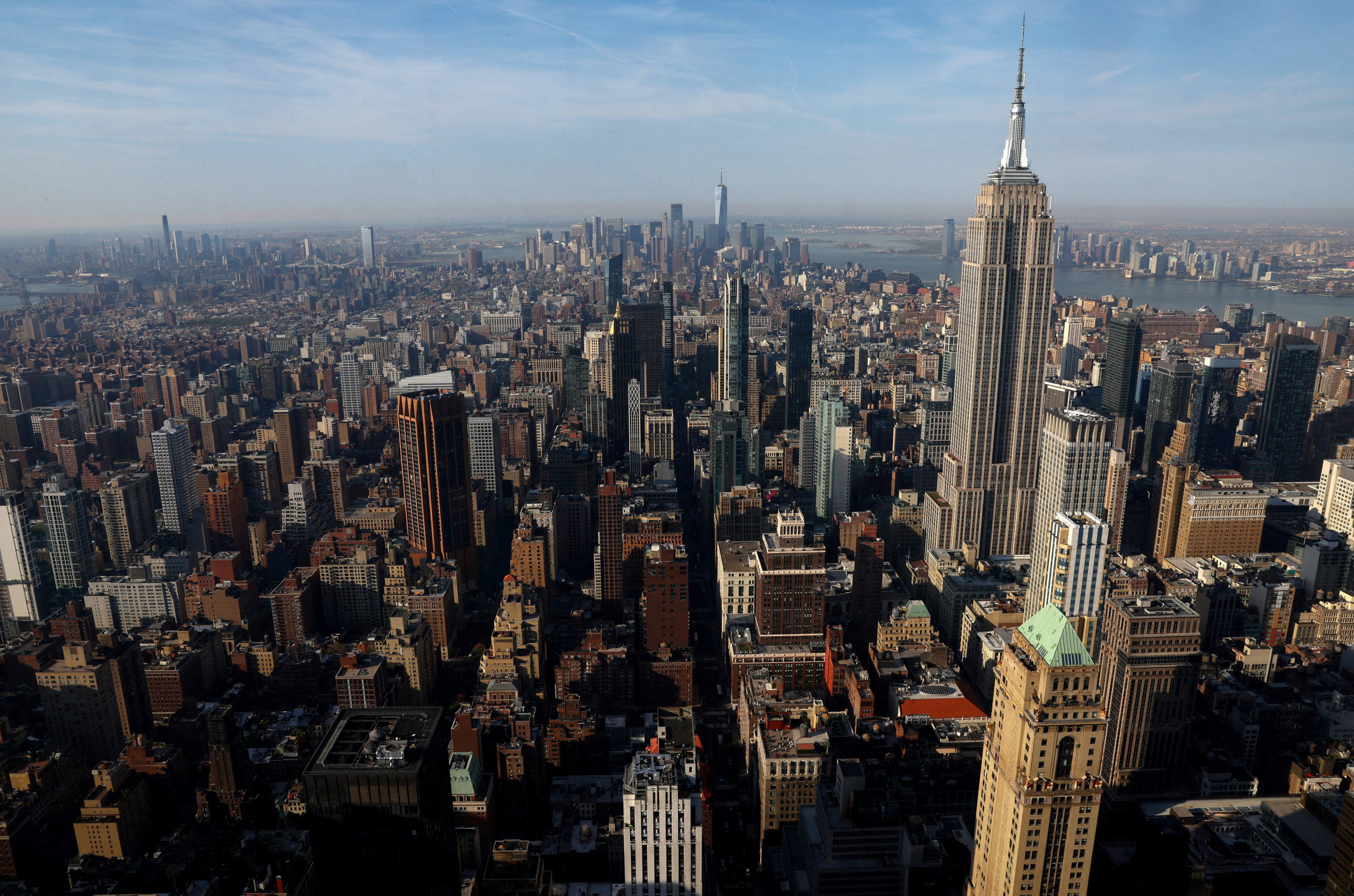 The Empire State Building and skyline of Manhattan. Most of the tickets were for travel starting in Jakarta, through to Japan and then onto New York - and back again. Photo: Reuters