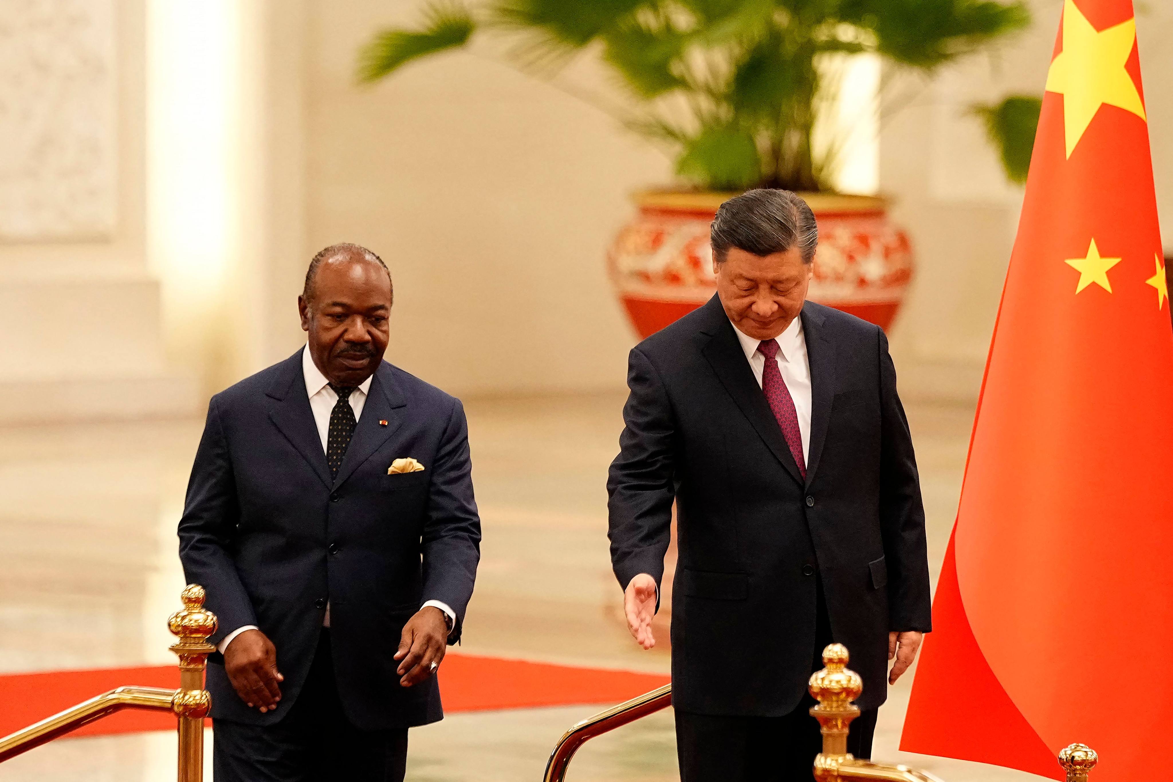 Chinese President Xi Jinping hailed a new strategic cooperation partnership as he and Gabon’s President Ali Bongo Ondimba met in Beijing on Wednesday. Photo: AFP