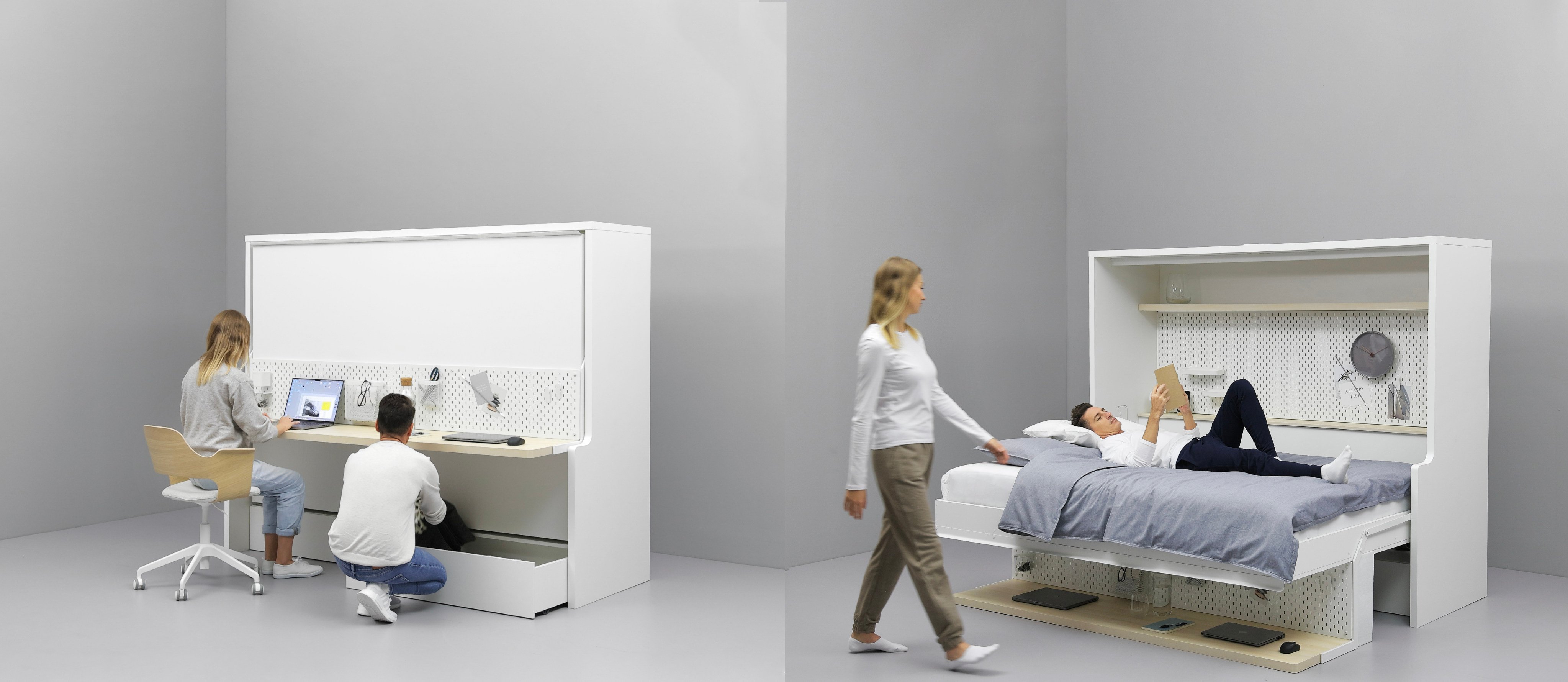 Ikea’s desk that folds into a bed. Photo: Ikea