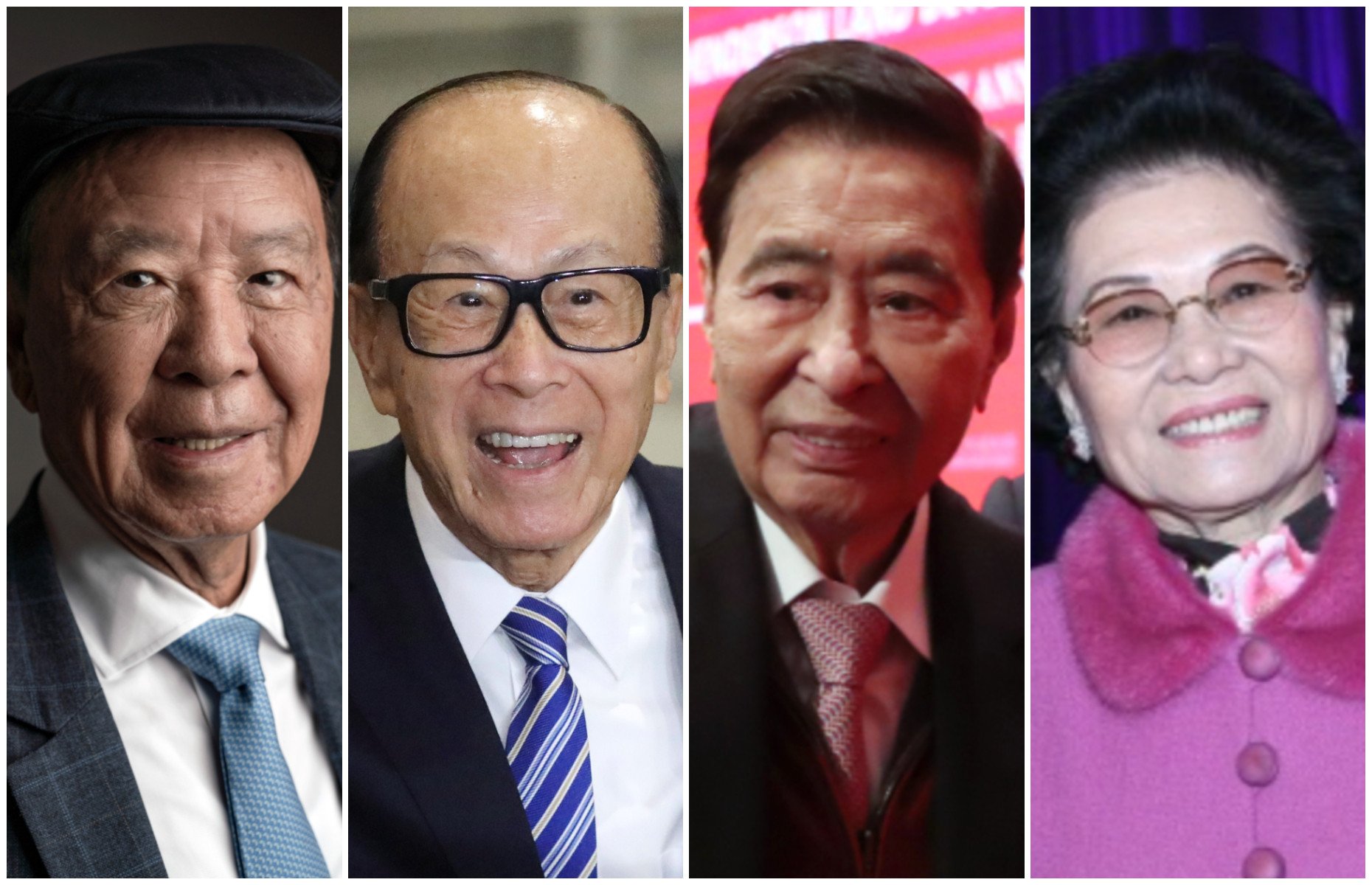 Hong Kong is home to some of the wealthiest people in the world, including Lui Che Woo, Li Ka Shing, Lee Shau-kee and Kwong Siu Hing. Photos: Bloomberg; Dickson Lee; Sam Tsang; W Hong Kong