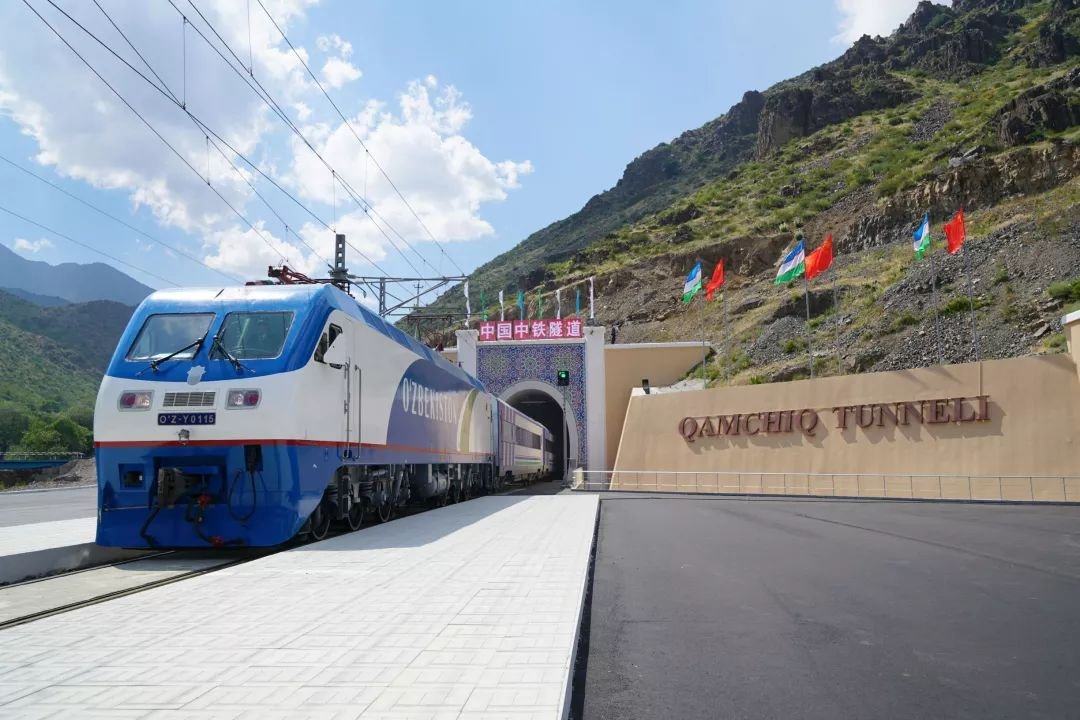 The Qamchiq Tunnel, Central Asia’s longest tunnel, was constructed via belt and road cooperation between China and Uzbekistan. Photo: Twitter