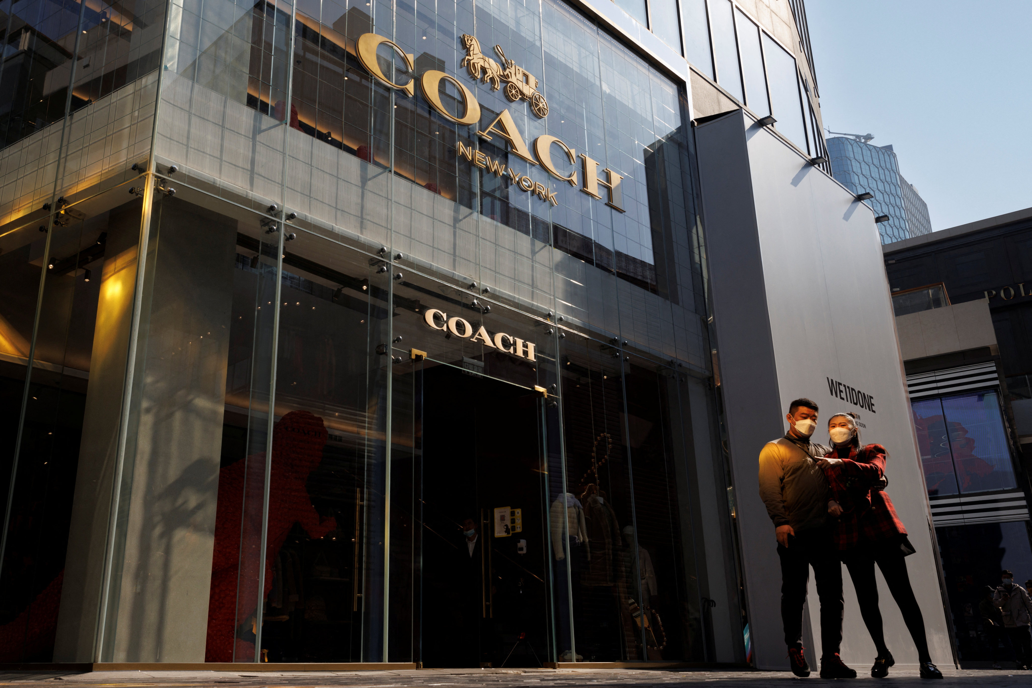 A store of the Coach luxury fashion retailer in a shopping district in Beijing, China, pictured on October 19, 2022. Photo: Thomas Peter