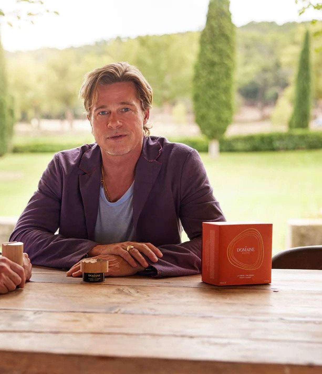 Brad Pitt co-founded his skincare line, Le Domaine, with the Perrin family. Photo: Le Domaine