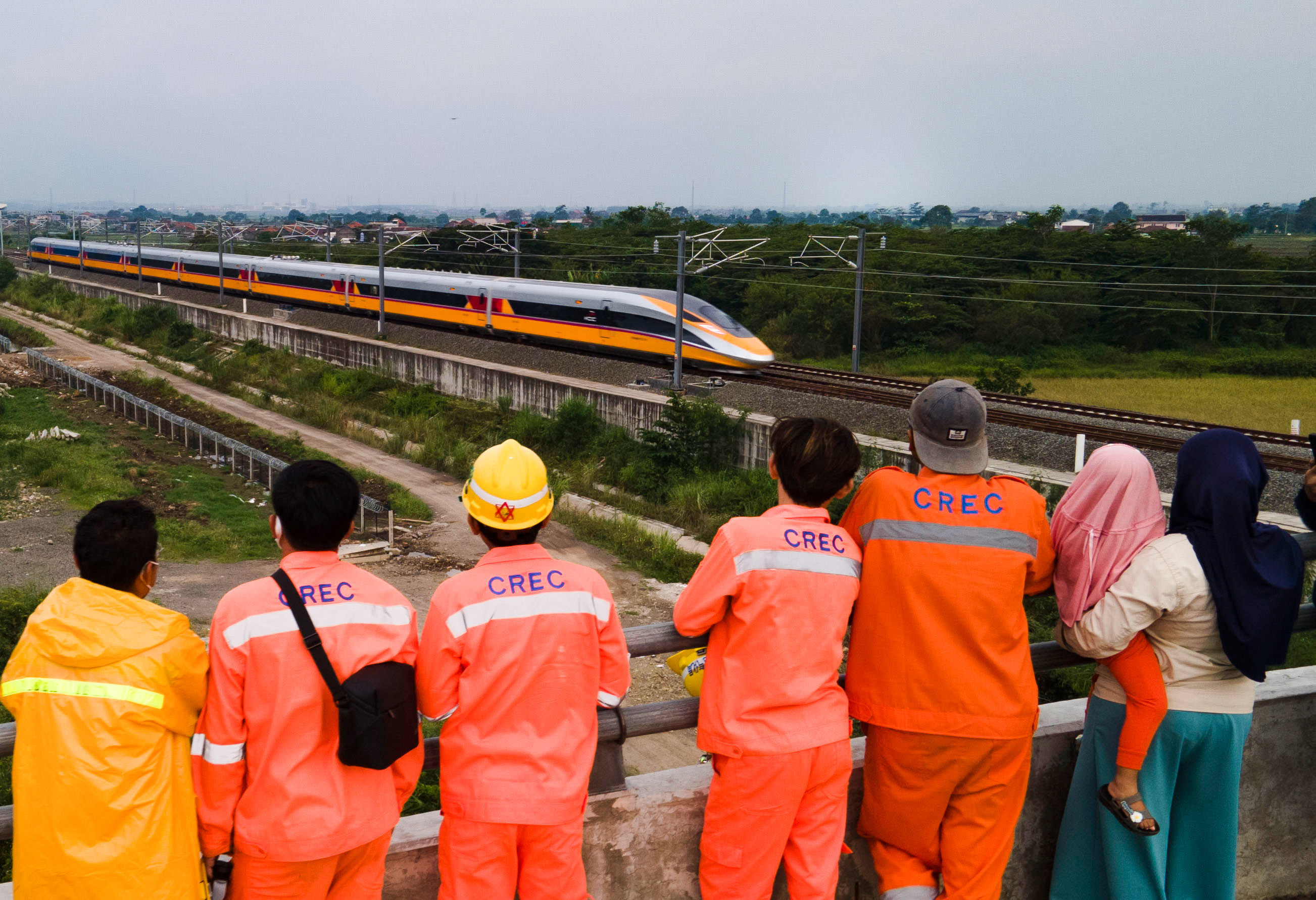 Tests are conducted in Indonesia on the Jakarta-Bandung High-Speed Railway, built using Chinese technology and in conjunction with the Belt and Road Initiative. Photo: Xinhua