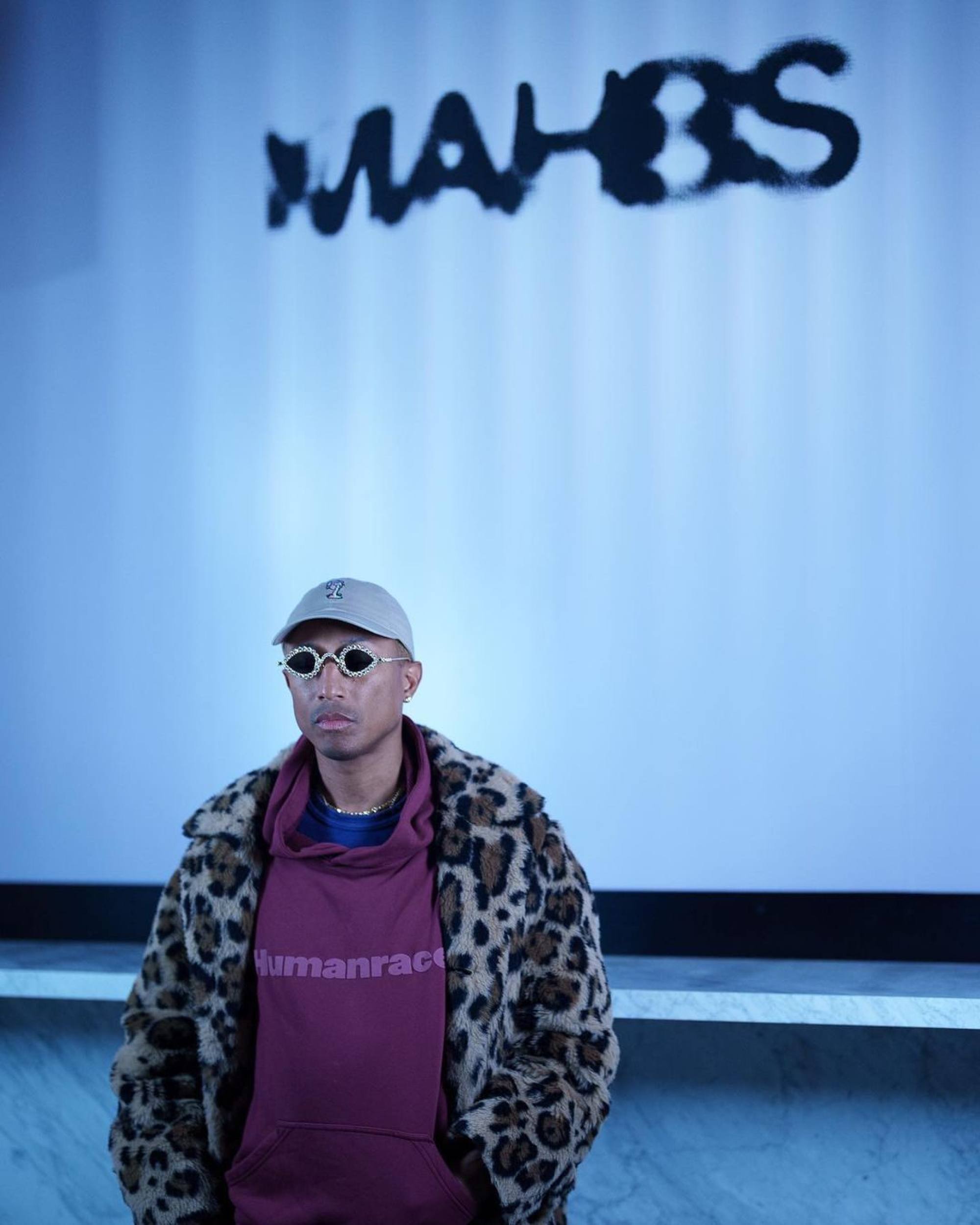 Pharrell Williams promoting an Adidas x Humanrace collaboration on January 25. Photo: @humanrace/Instagram